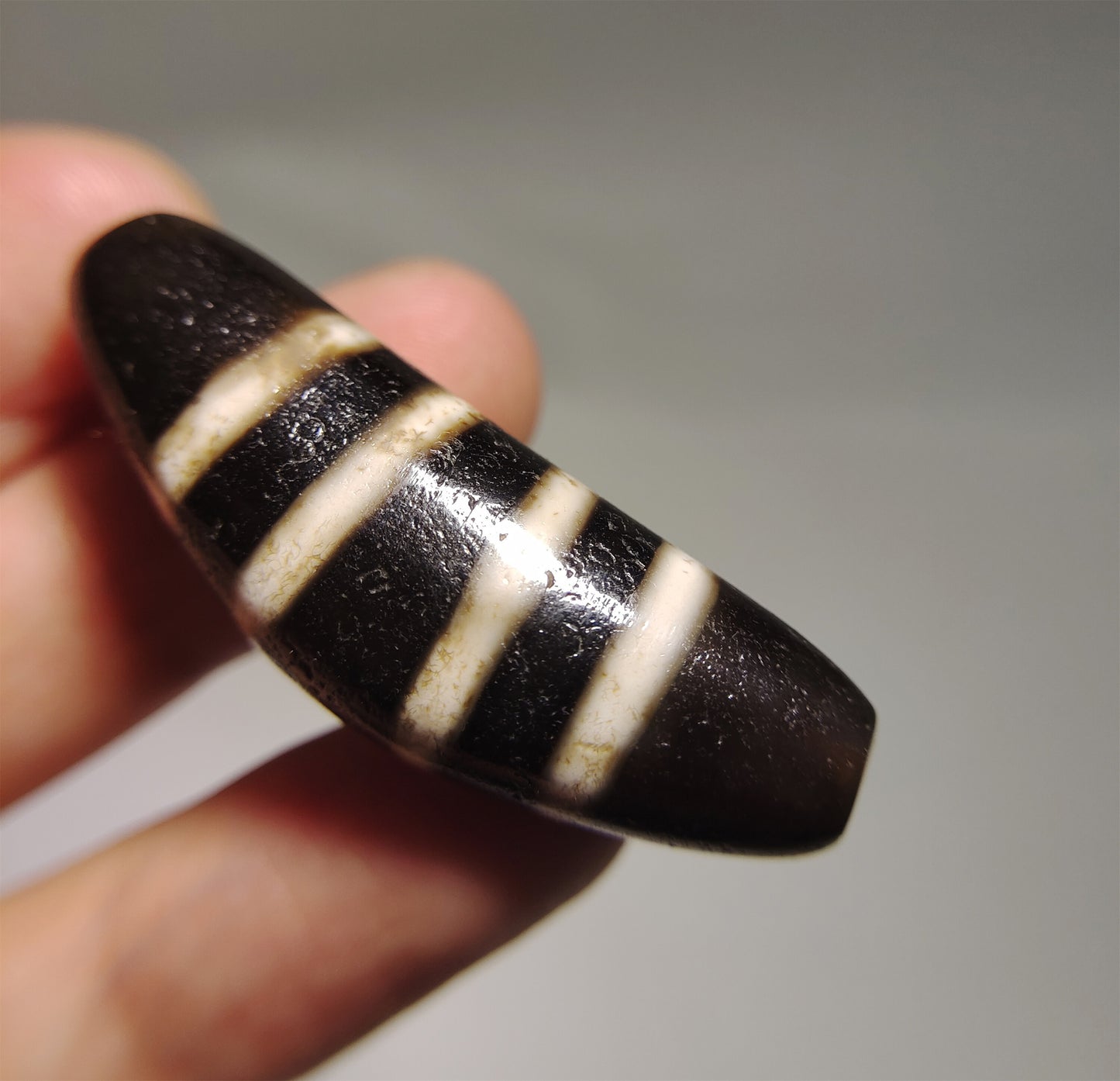 real ancient tibetan four stripes dzi bead amulet pendant genuine old antique himalaya agate pure 4 striped gzi talisman