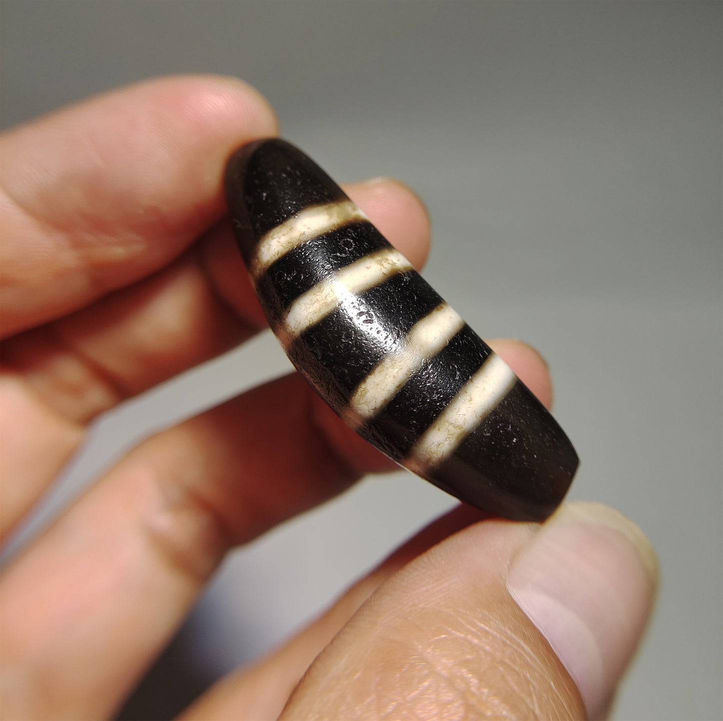 real ancient tibetan four stripes dzi bead amulet pendant genuine old antique himalaya agate pure 4 striped gzi talisman