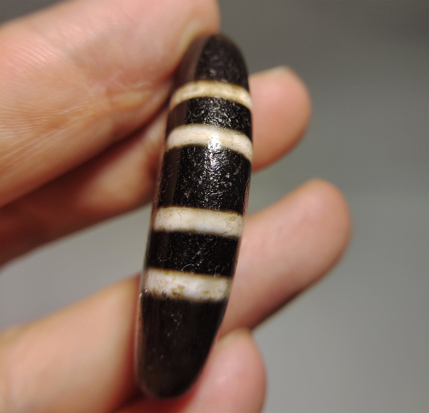 real ancient tibetan four stripes dzi bead amulet pendant genuine old antique himalaya agate pure 4 striped gzi talisman