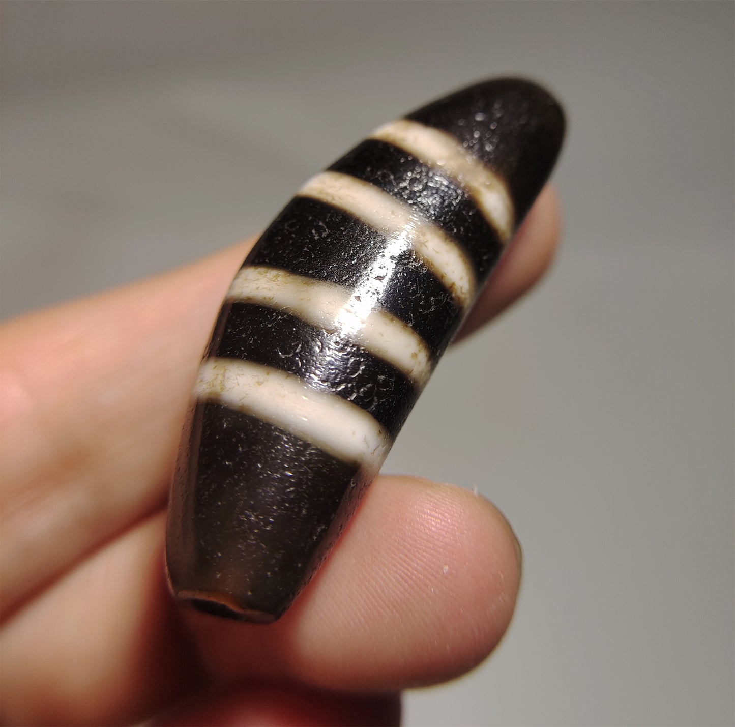 real ancient tibetan four stripes dzi bead amulet pendant genuine old antique himalaya agate pure 4 striped gzi talisman