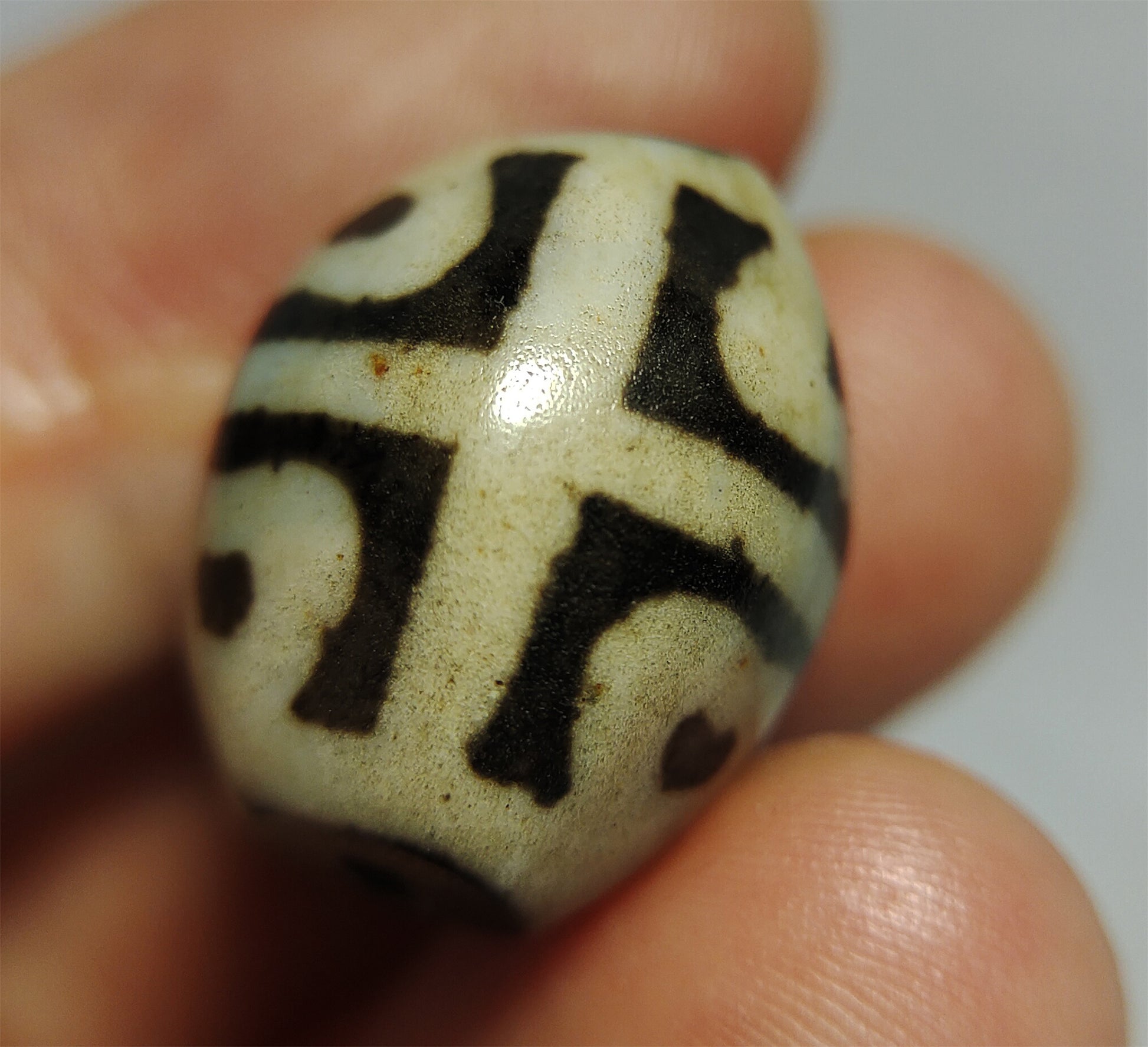 real ancient tibetan lotus dzi bead amulet pendant genuine old antique himalaya agate pure six eyes gzi talisman