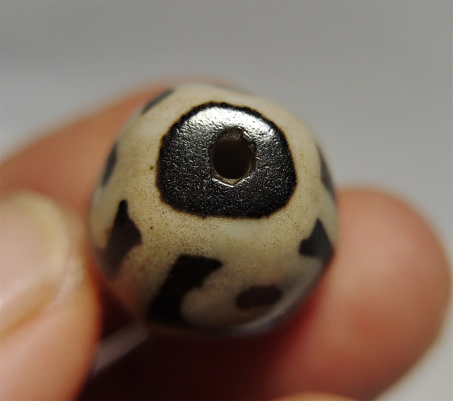 real ancient tibetan lotus dzi bead amulet pendant genuine old antique himalaya agate pure six eyes gzi talisman