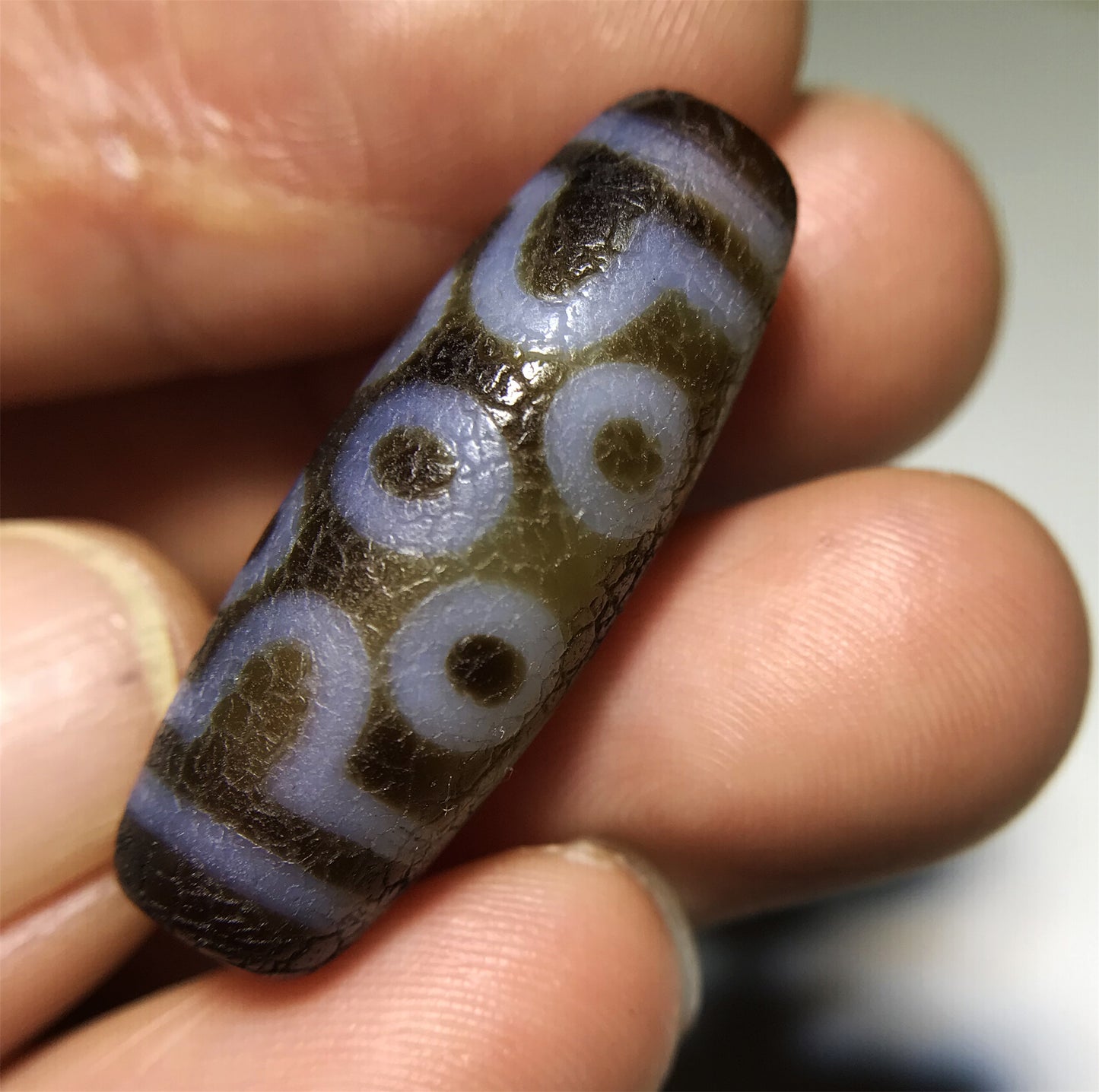 real ancient tibetan seven eyes dzi bead amulet pendant genuine himalaya agate old antique 7 eyed pure gzi talisman