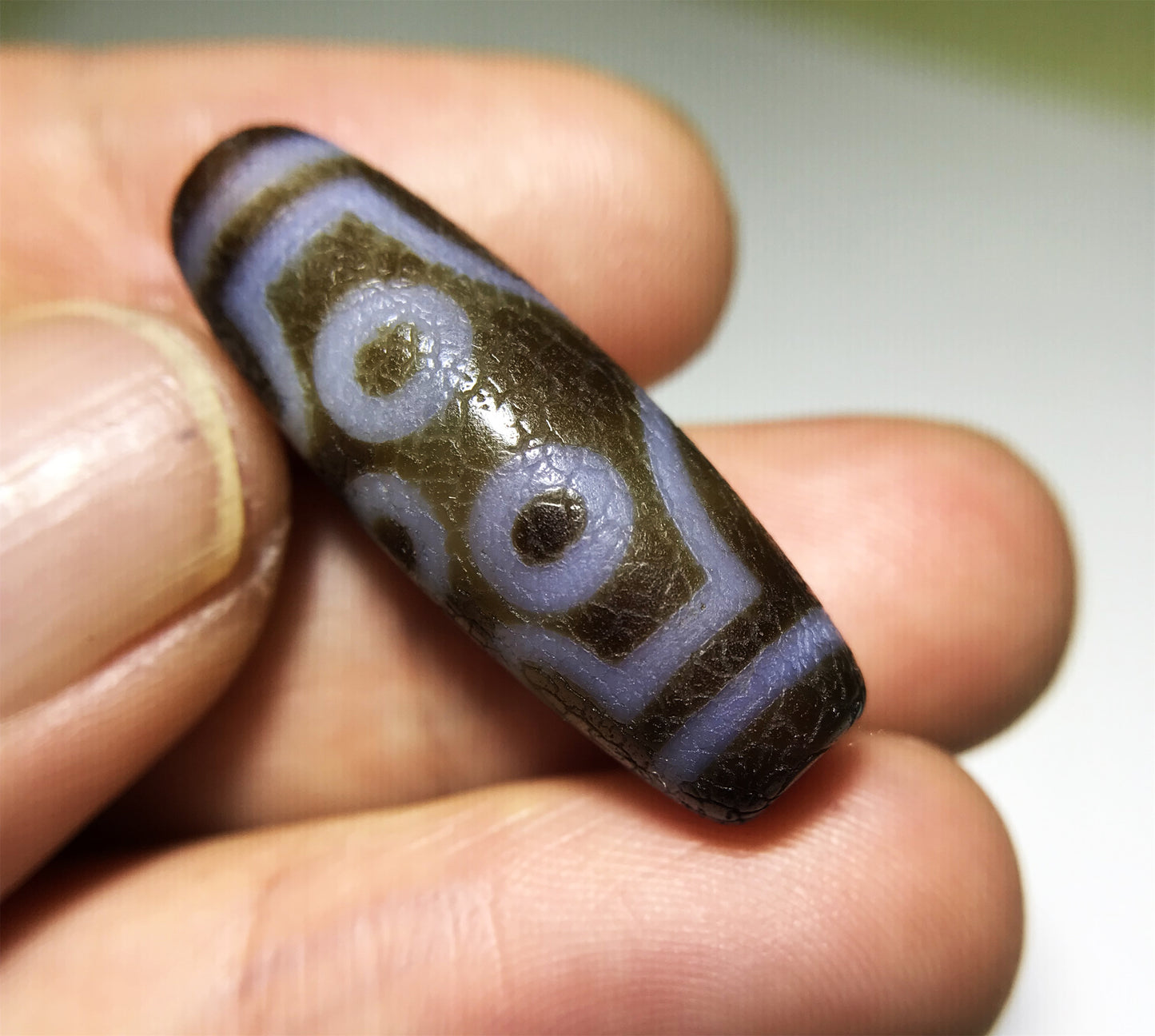 real ancient tibetan seven eyes dzi bead amulet pendant genuine himalaya agate old antique 7 eyed pure gzi talisman