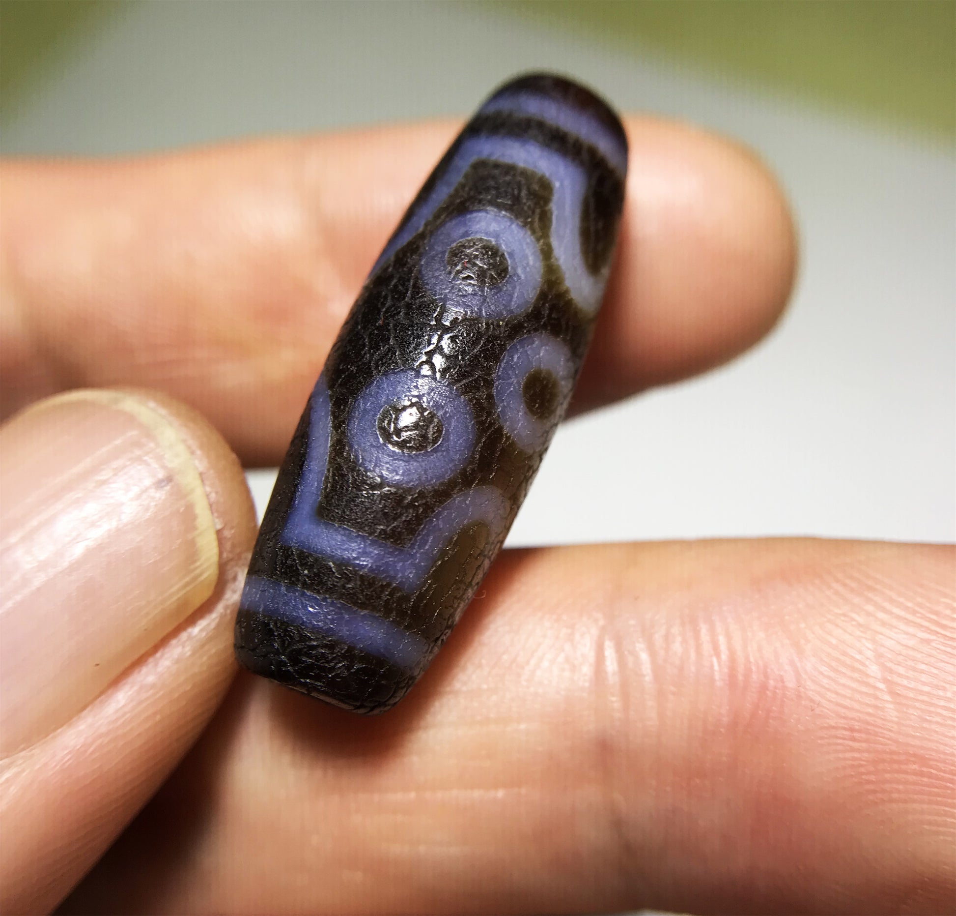 real ancient tibetan seven eyes dzi bead amulet pendant genuine himalaya agate old antique 7 eyed pure gzi talisman