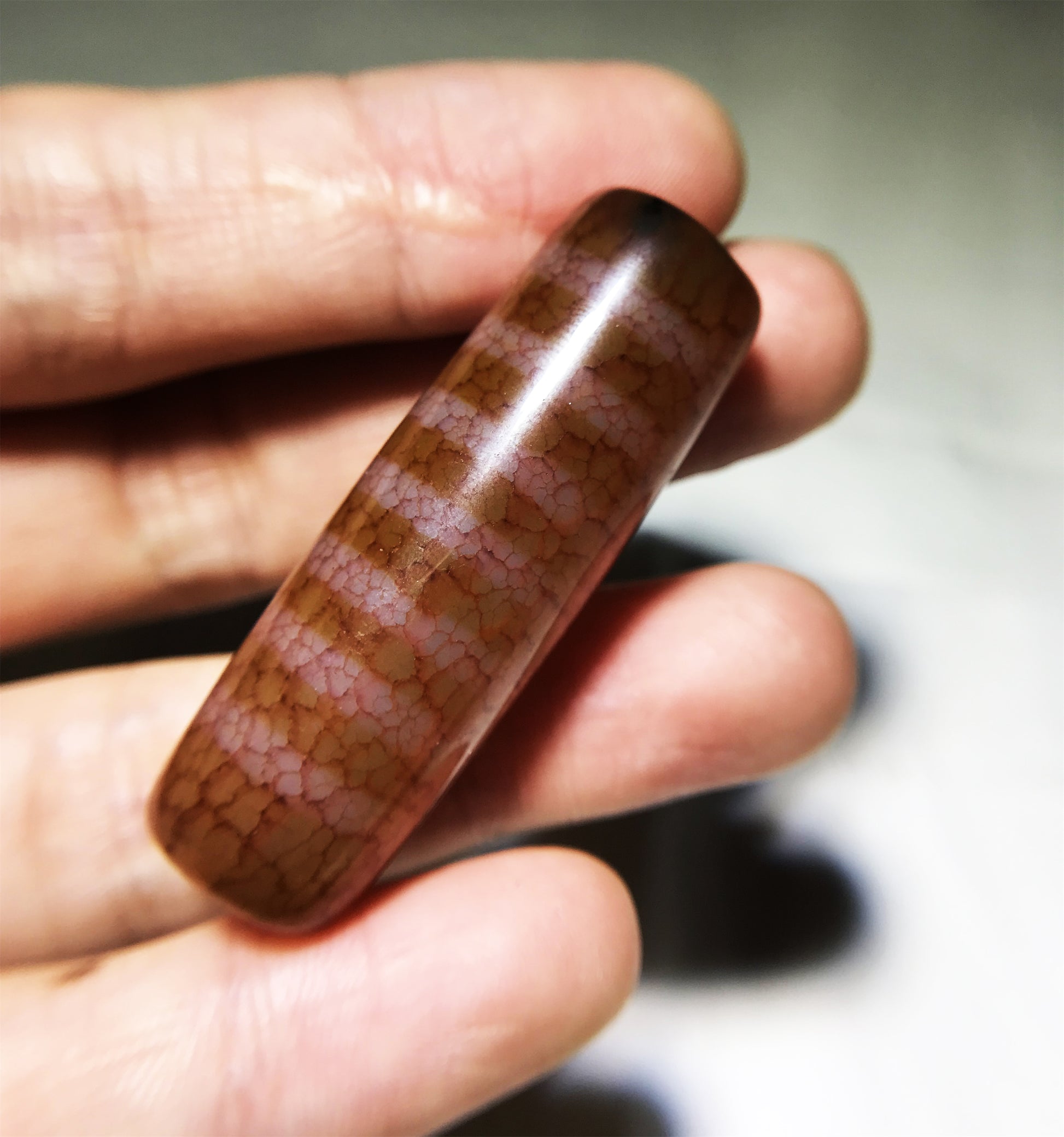 real ancient tibetan seven stripes dzi bead amulet pendant genuine old antique himalaya agate pure 7 striped gzi talisman