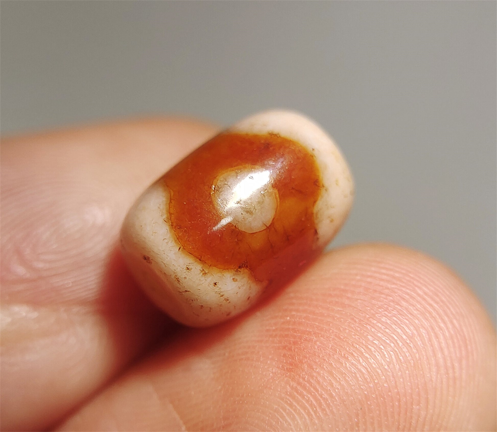 real ancient tibetan three eyed dzi bead amulet pendant genuine old antique himalaya agate pure 3 eyes gzi talisman