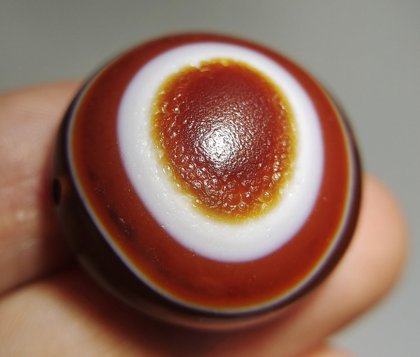 Himalaya Ancient Lukmik Eye Dzi Bead Pendant Amulet Horse Goat Luk Mik Real Agate Pure Gzi