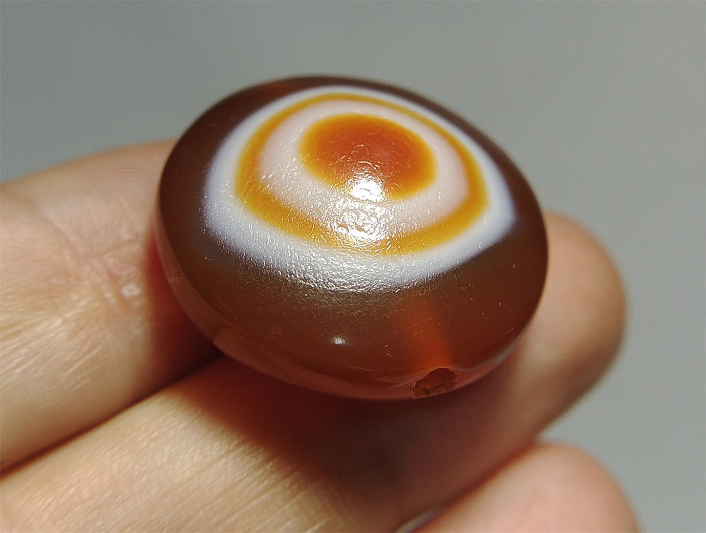 real himalaya ancient lukmik eye dzi bead pendant amulet genuine old luk mik agate horse goat two eyed natural tibetan pyu