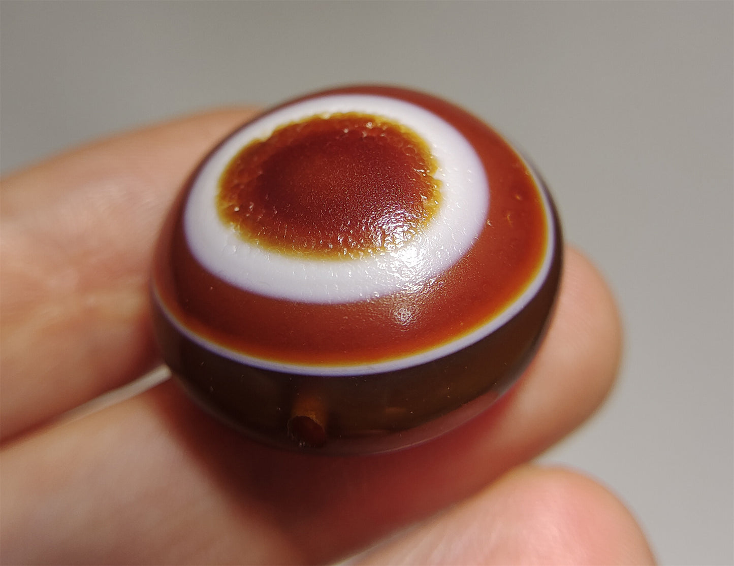 Himalaya Ancient Lukmik Eye Dzi Bead Pendant Amulet Horse Goat Luk Mik Real Agate Pure Gzi