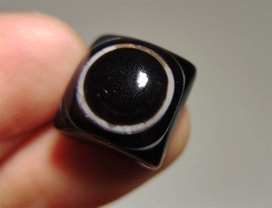 real himalaya antique lukmik eye dzi bead amulet genuine old luk mik banded agate one natural tibetan pyu gzi talisman