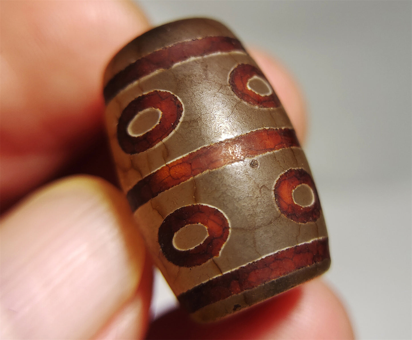 real tibetan ancient eight eyes dzi bead amulet pendant genuine old antique himalaya agate pure 8 gzi talisman