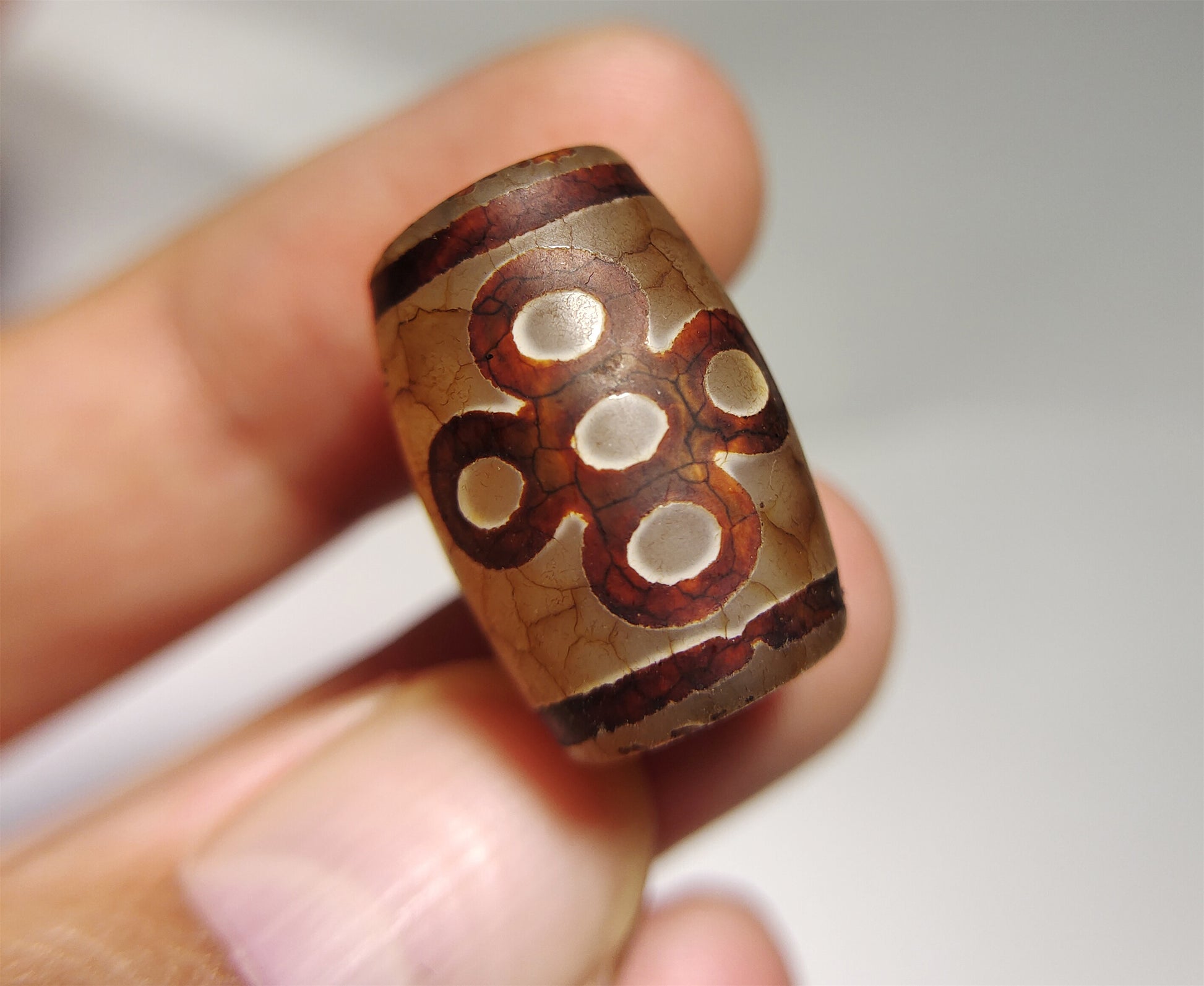 real tibetan ancient five eyes lightning dzi bead amulet pendant genuine old antique himalaya agate 5 pure gzi talisman