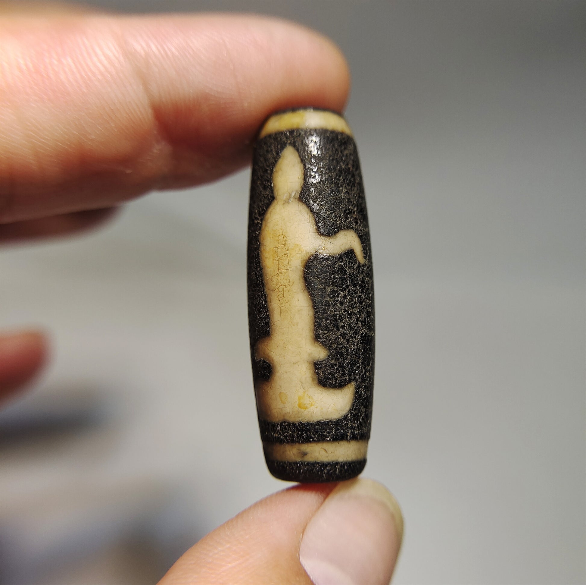 real tibetan ancient guanyin buddha dzi bead amulet pendant genuine old antique himalaya agate pure kwan yin gzi talisman