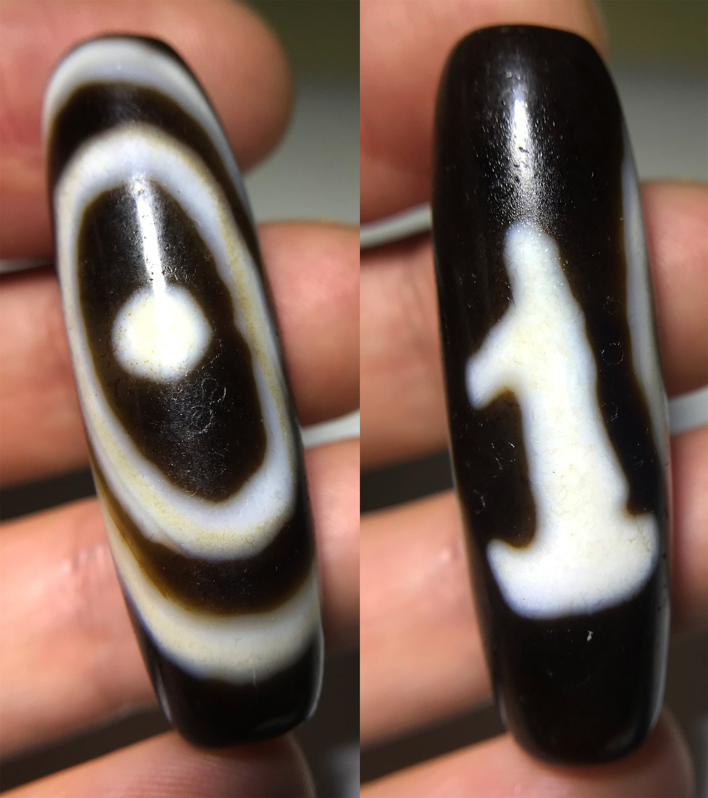 real tibetan ancient kwan yin buddha dzi bead amulet pendant genuine old antique himalaya agate pure two eyes gzi guanyin talisman