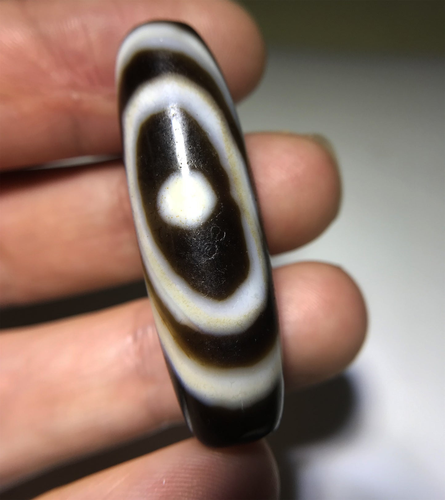 real tibetan ancient kwan yin buddha dzi bead amulet pendant genuine old antique himalaya agate pure two eyes gzi guanyin talisman