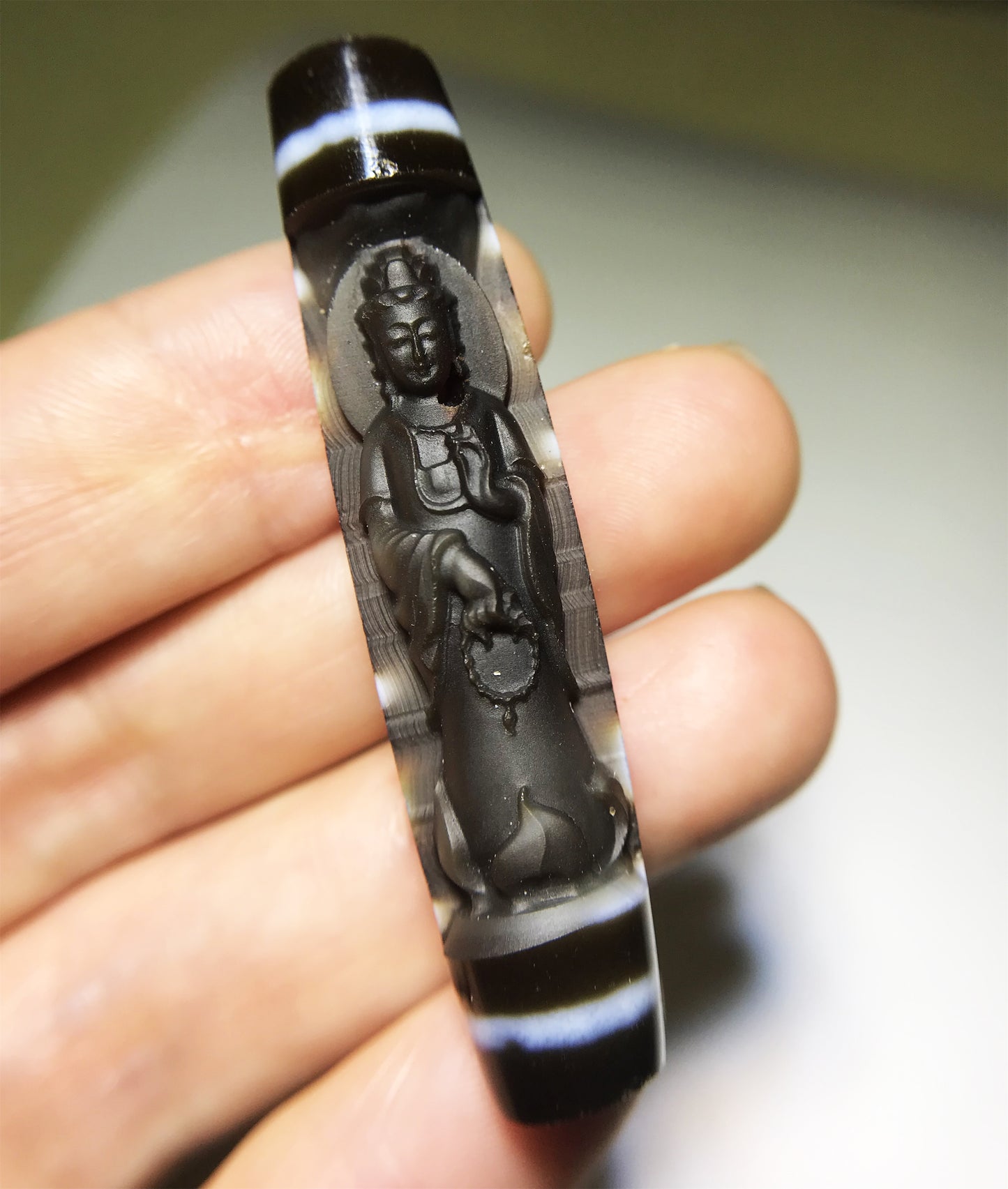 real tibetan ancient nine eyes dzi bead amulet kwan yin pendant genuine old antique himalaya agate 9 pure gzi guanyin talisman