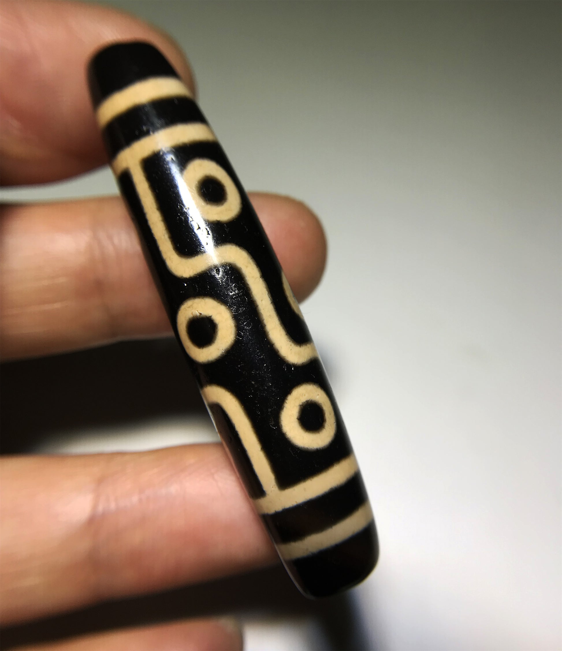 real tibetan ancient nine eyes dzi bead amulet pendant genuine old antique himalaya agate nepal 9 pure gzi talisman