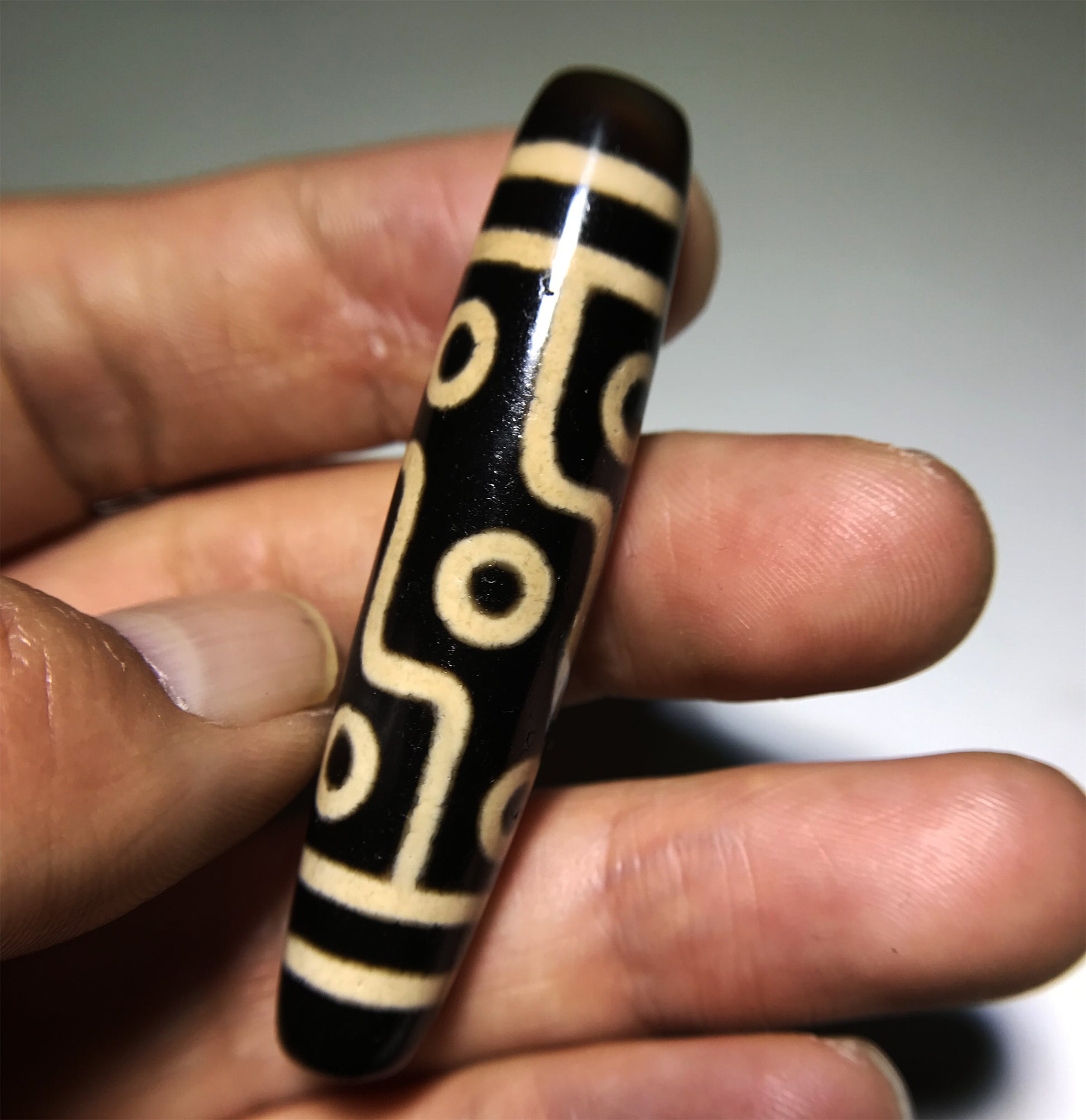 real tibetan ancient nine eyes dzi bead amulet pendant genuine old antique himalaya agate nepal 9 pure gzi talisman