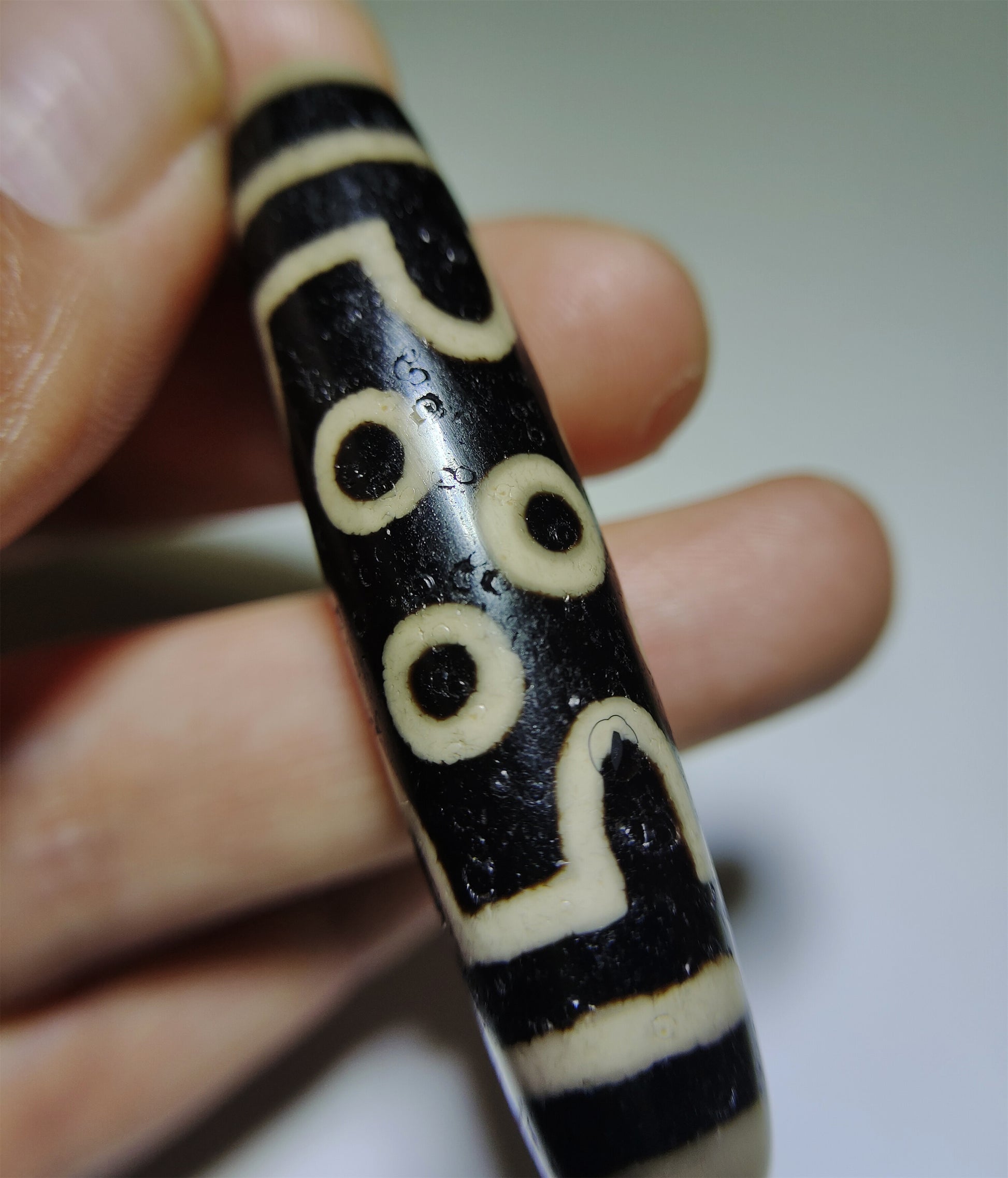 real tibetan ancient seven eyed dzi bead amulet pendant genuine old antique himalaya agate pure 7 eyes gzi talisman