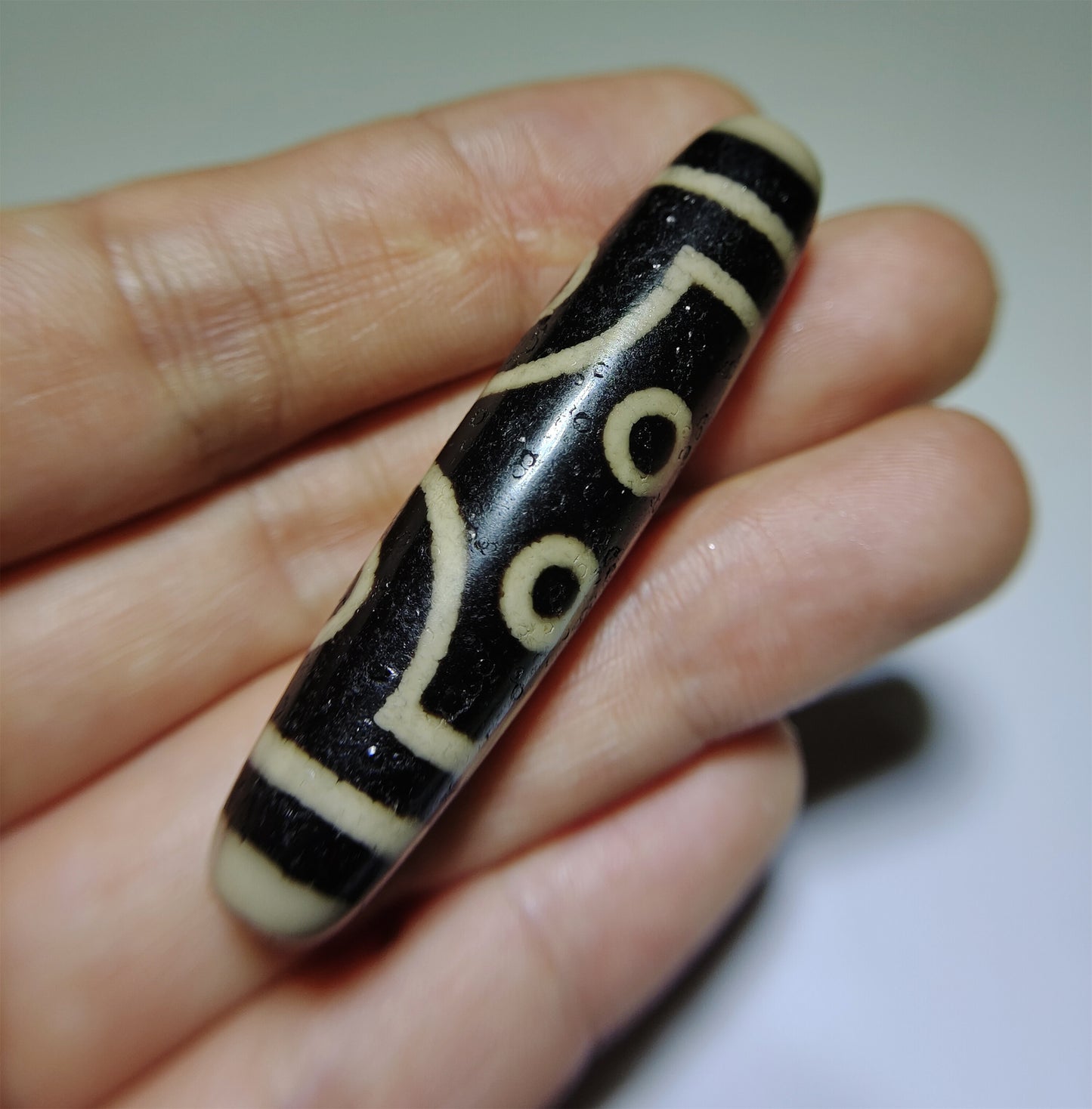 real tibetan ancient seven eyed dzi bead amulet pendant genuine old antique himalaya agate pure 7 eyes gzi talisman