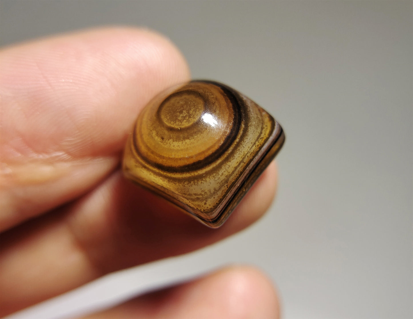 real tibetan antique luk mik eye dzi bead amulet ring genuine himalaya lukmik old banded agate one natural pyu gzi talisman