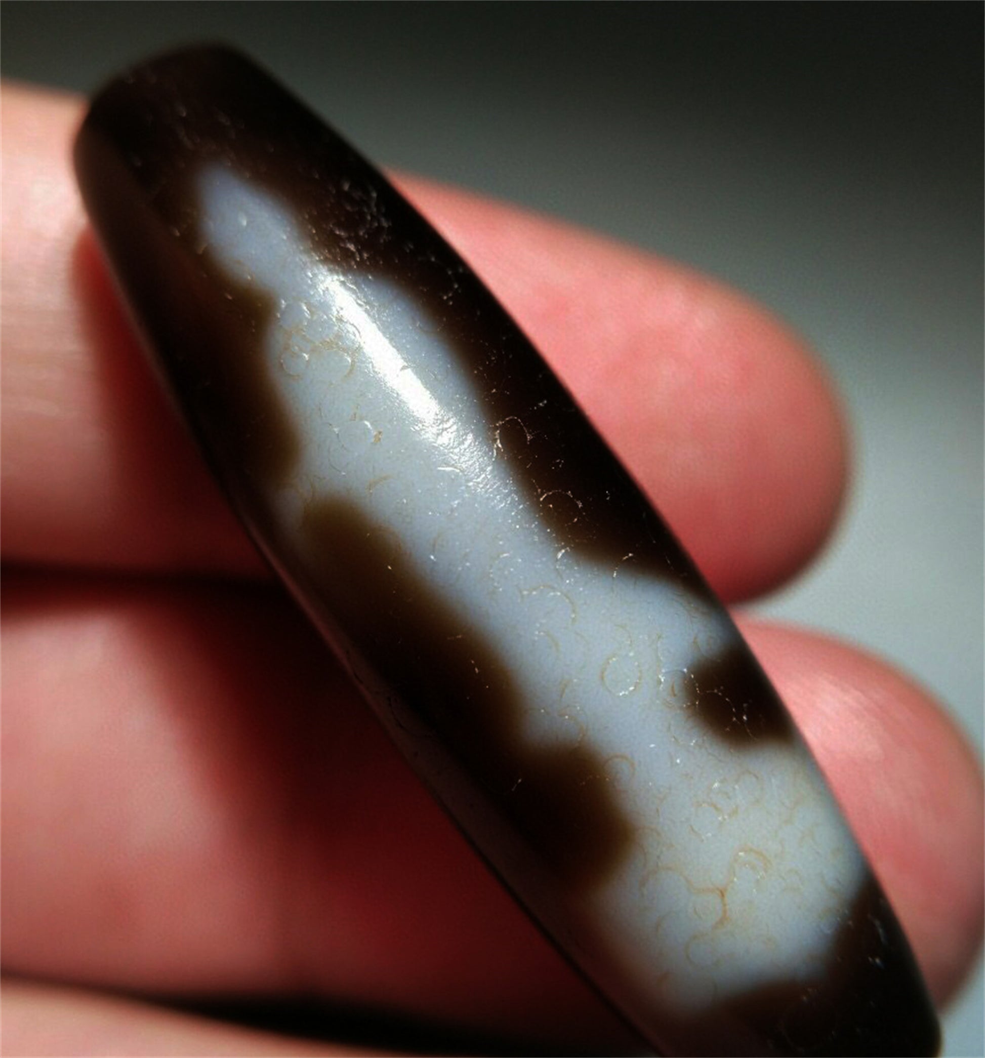 real tibetan kwan yin buddha dzi bead amulet pendant genuine old antique himalaya agate ancient pure gzi guanyin