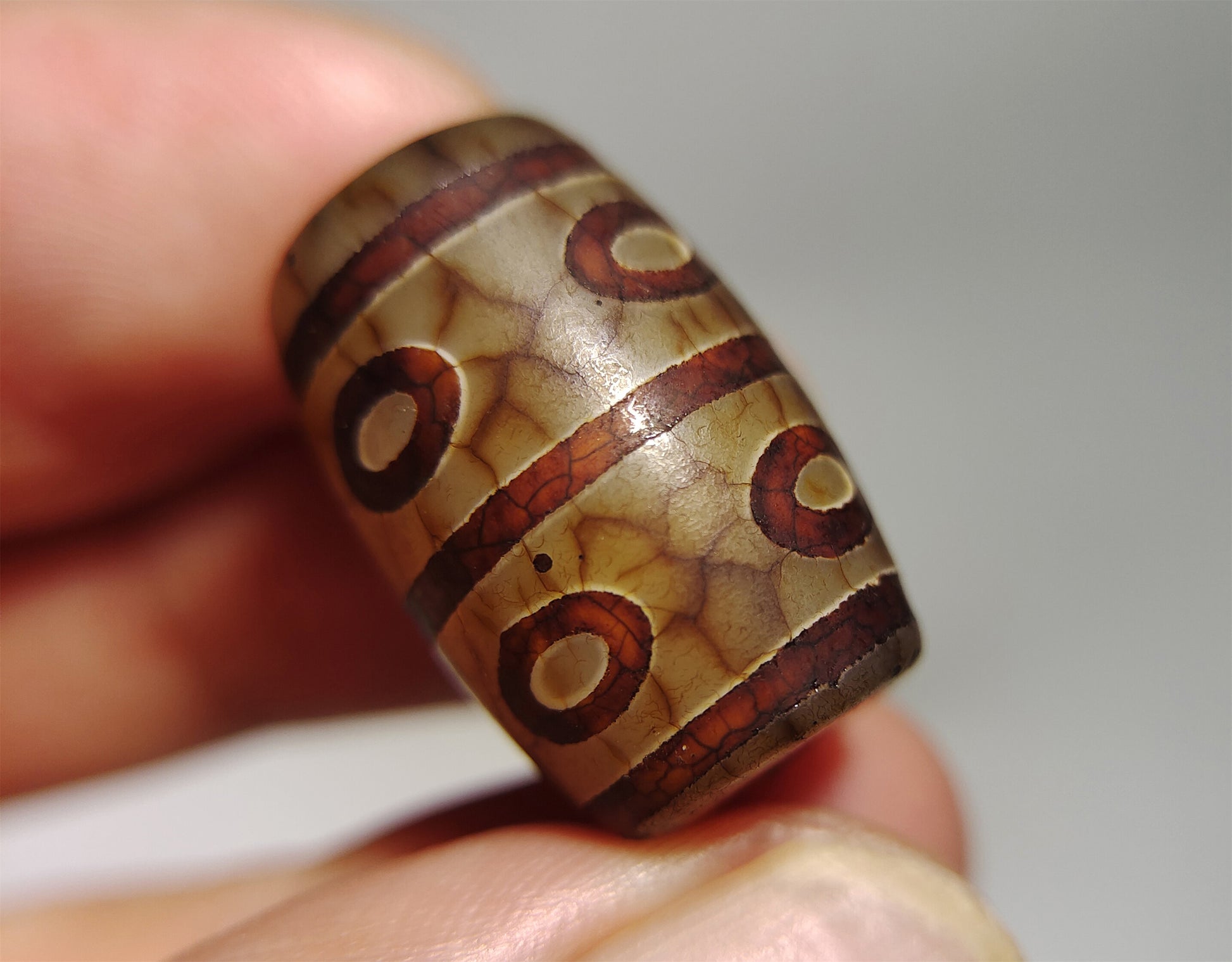 Eight eye Agate Tibetan Dzi bead