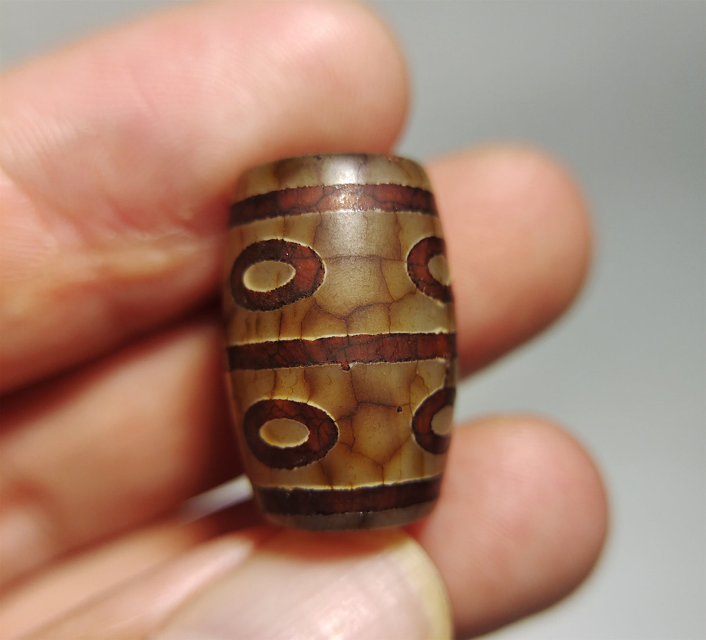 Eight eye Agate Tibetan Dzi bead