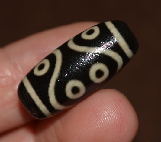 Genuine Tibetan Old Ancient Eight Eyes Dzi Bead Amulet Himalaya Real Agate Pure 8 Eyed Gzi Tibet