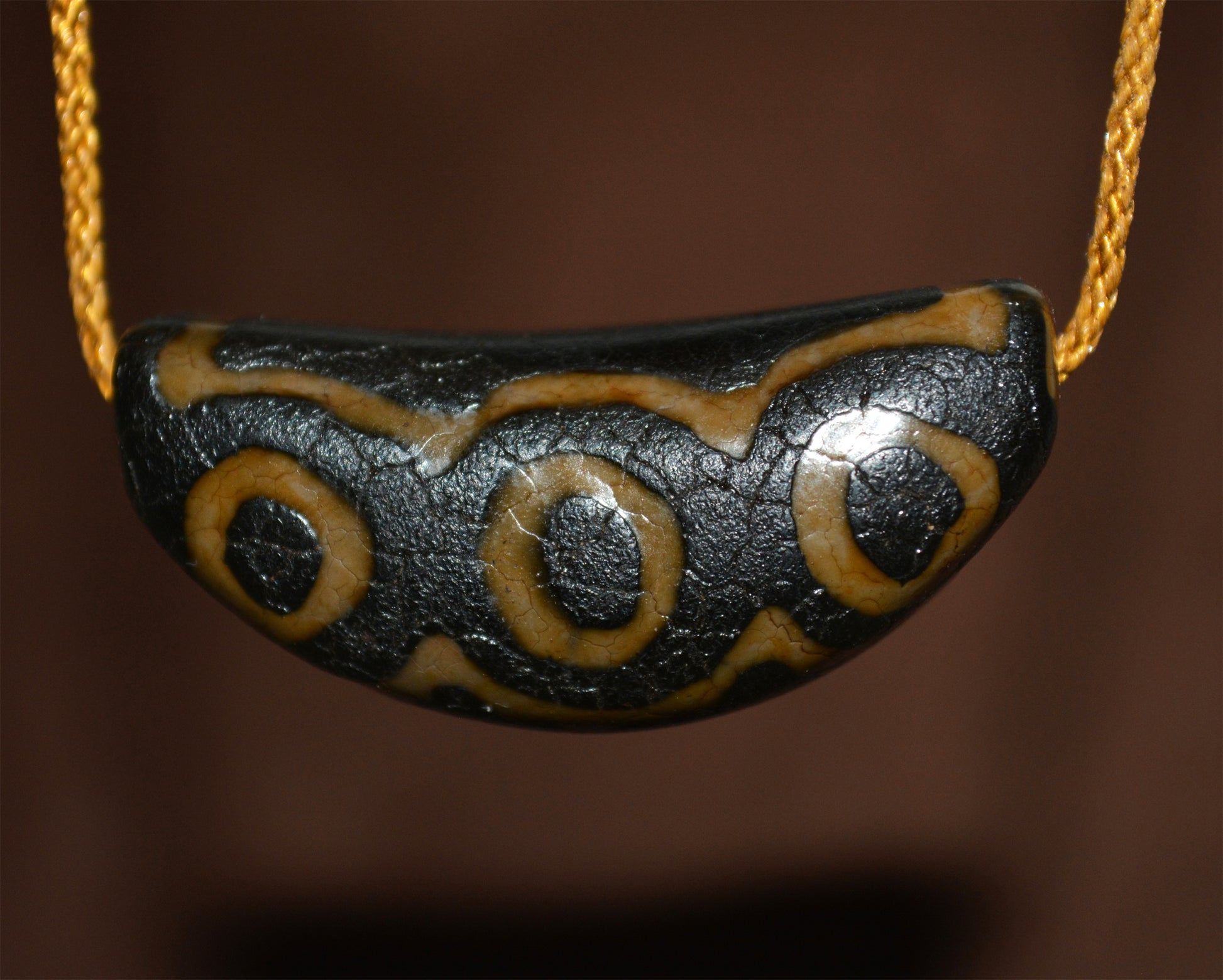 Real Tibetan Ancient Pure Five Eyes Dzi Bead