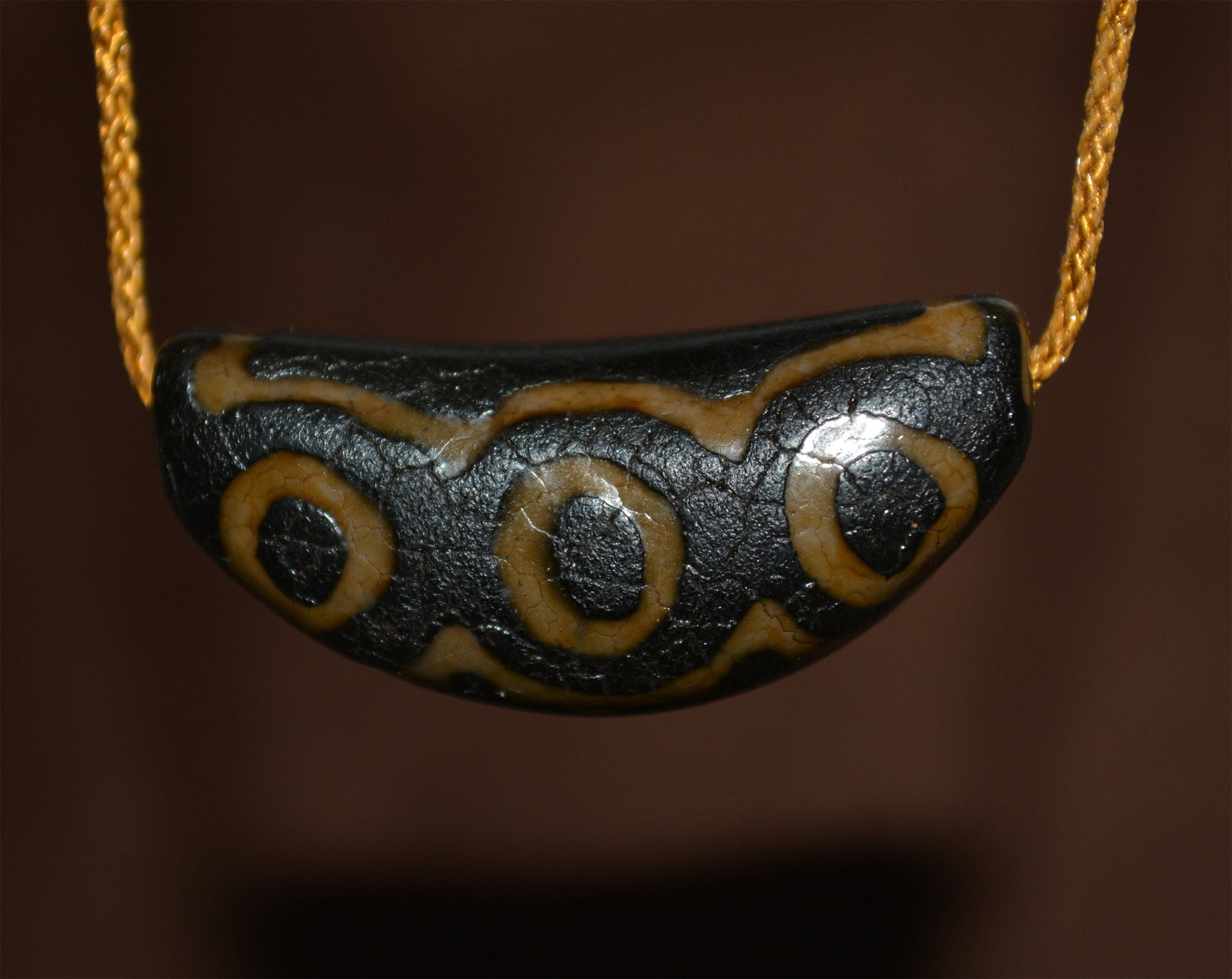 Real Tibetan Ancient Pure Five Eyes Dzi Bead