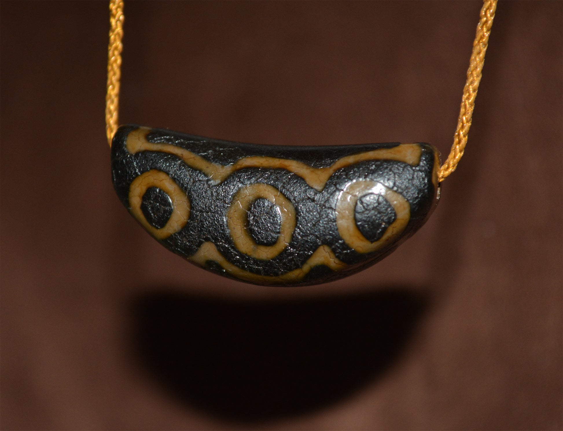 Real Tibetan Ancient Pure Five Eyes Dzi Bead