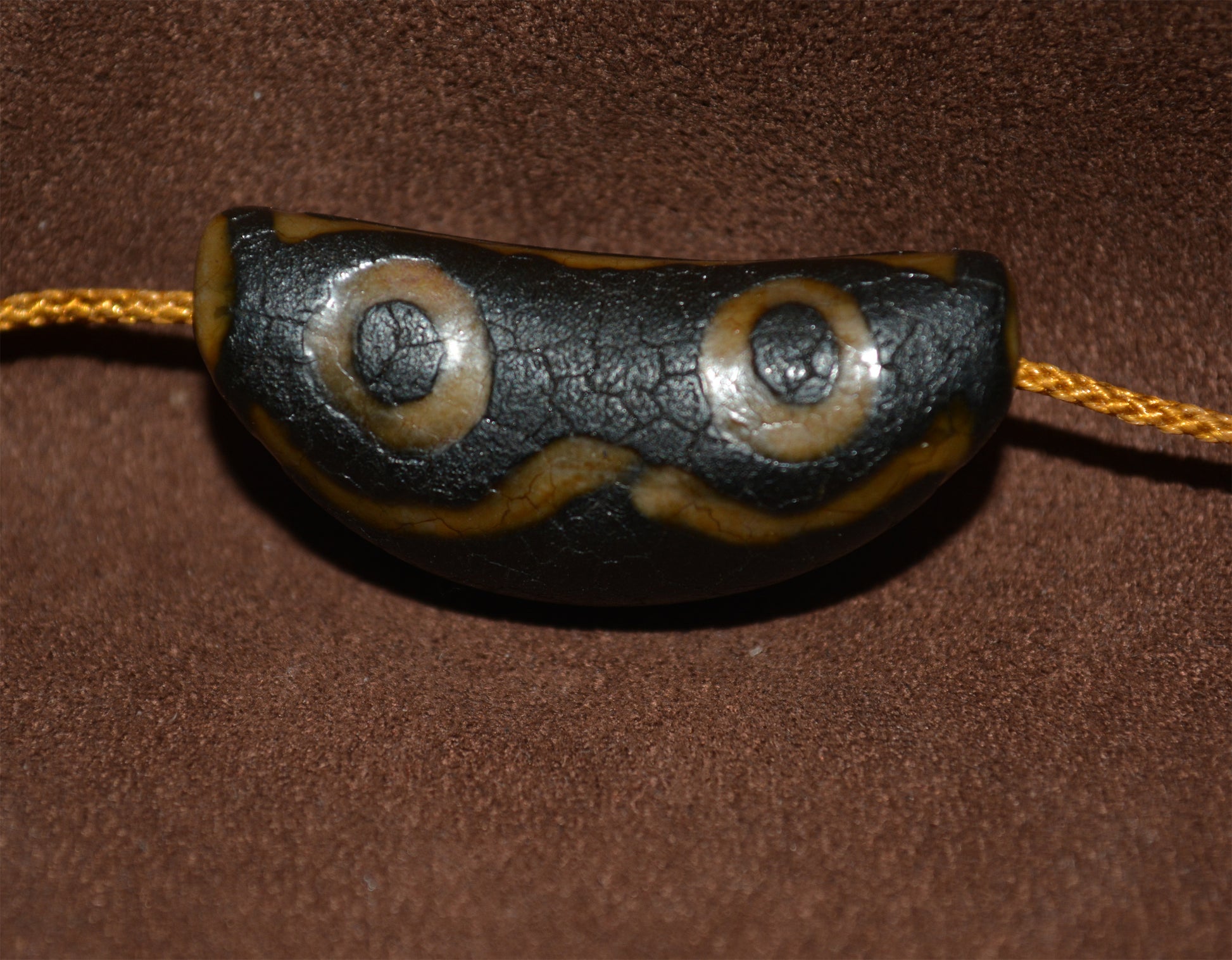 Real Tibetan Ancient Pure Five Eyes Dzi Bead