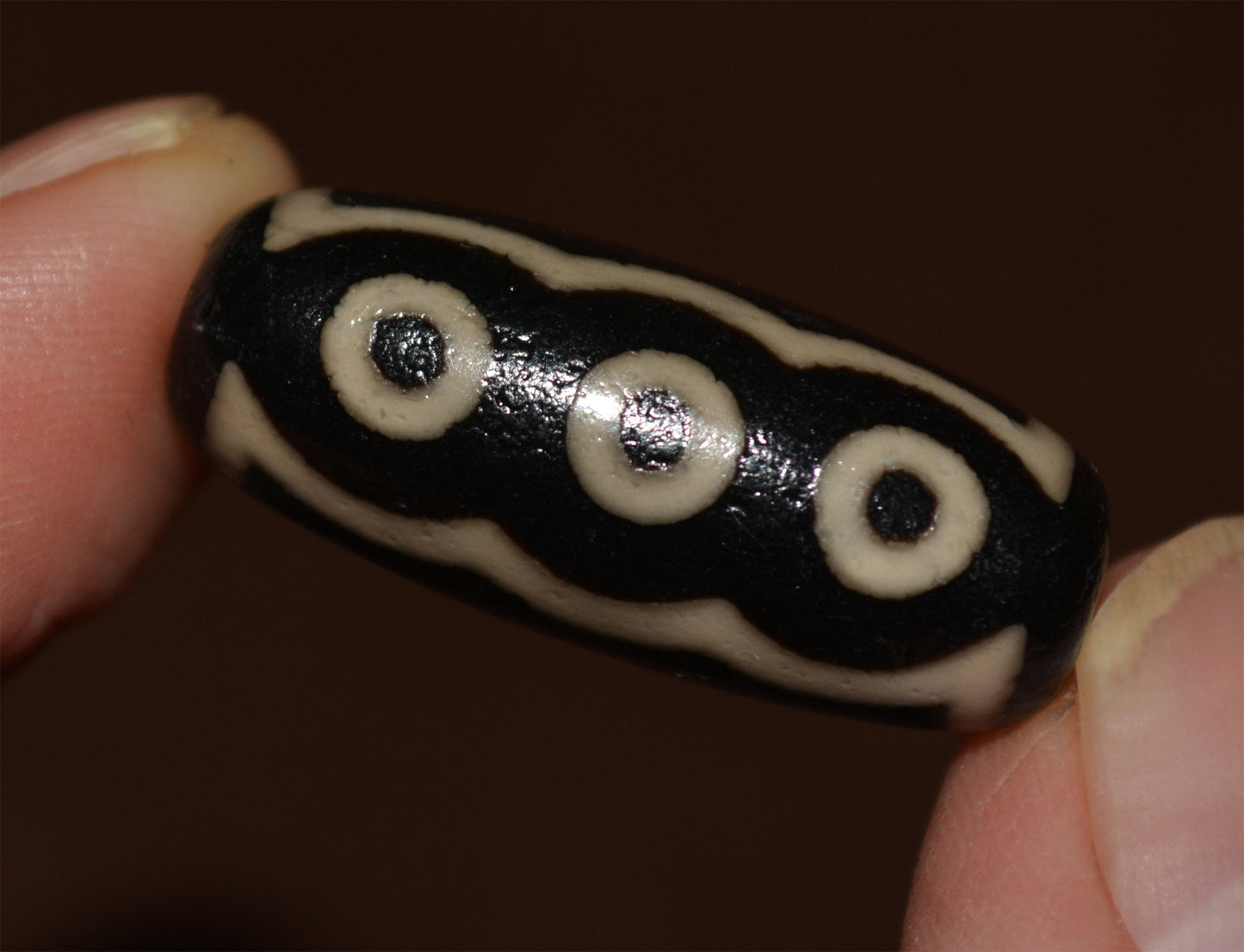 Genuine Tibetan Five Eyes Dzi Bead Pendant Old Ancient Pure Amulet Real Himalaya Agate 5 Gzi