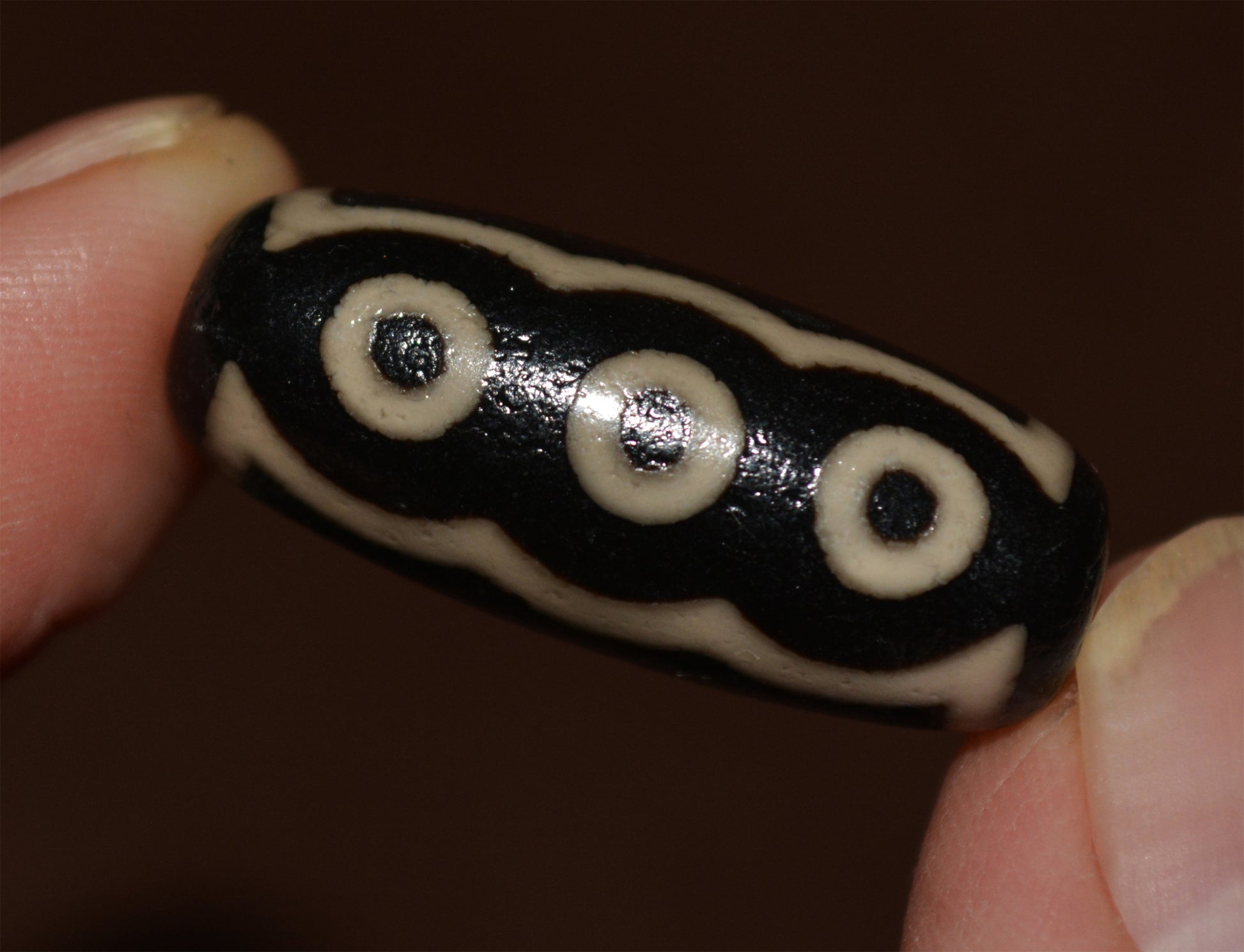 Genuine Tibetan Five Eyes Dzi Bead Pendant Old Ancient Pure Amulet Real Himalaya Agate 5 Gzi