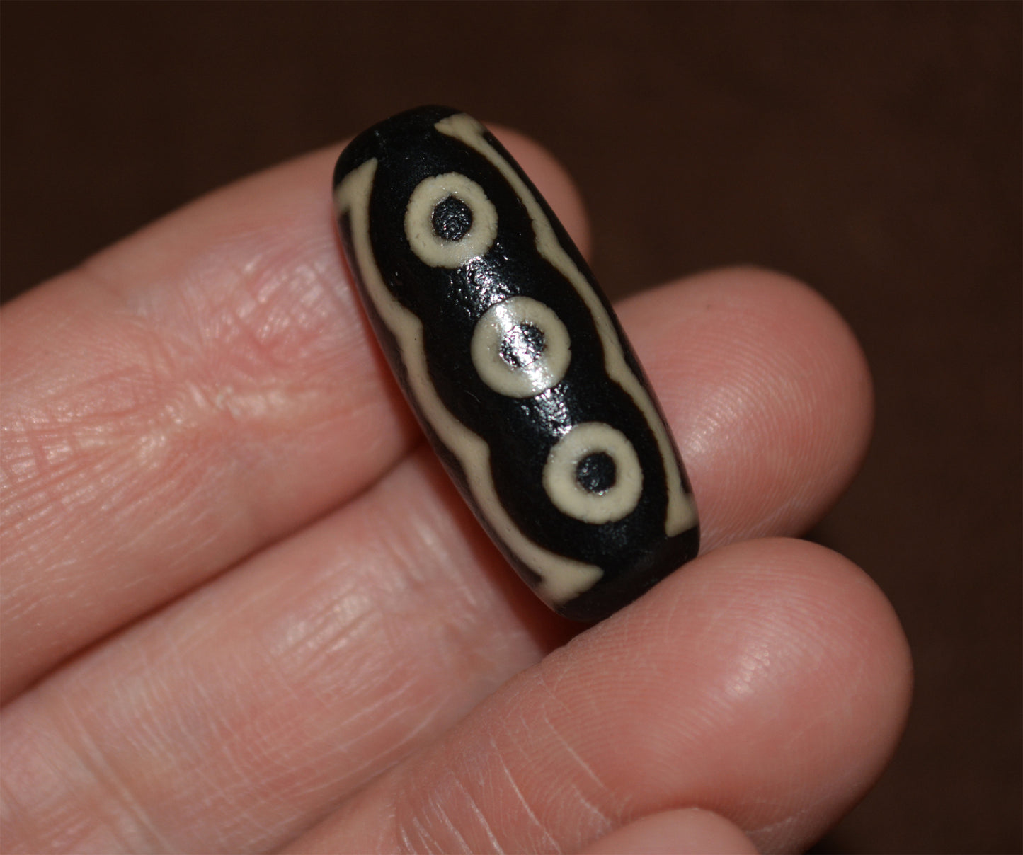 Genuine Tibetan Five Eyes Dzi Bead Pendant Old Ancient Pure Amulet Real Himalaya Agate 5 Gzi