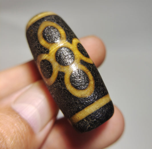 tibetan ancient five eyes lightning dzi bead amulet pendant genuine old antique himalaya agate 5 pure gzi talisman