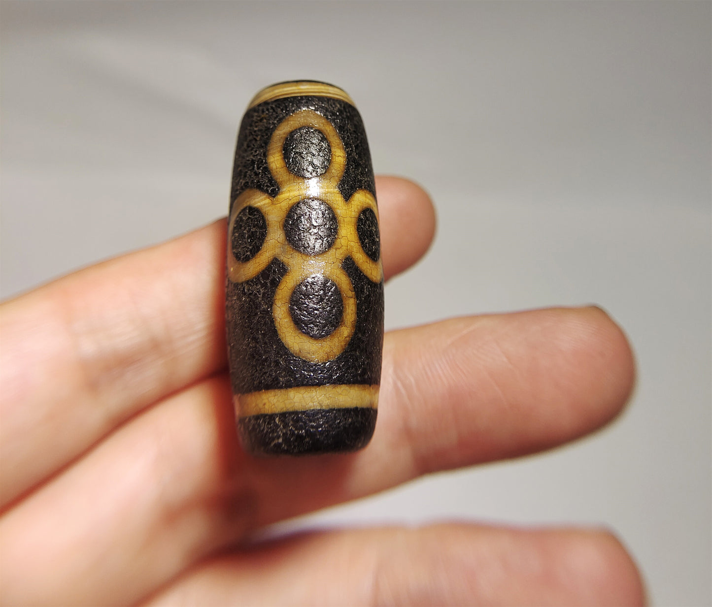 tibetan ancient five eyes lightning dzi bead amulet pendant genuine old antique himalaya agate 5 pure gzi talisman