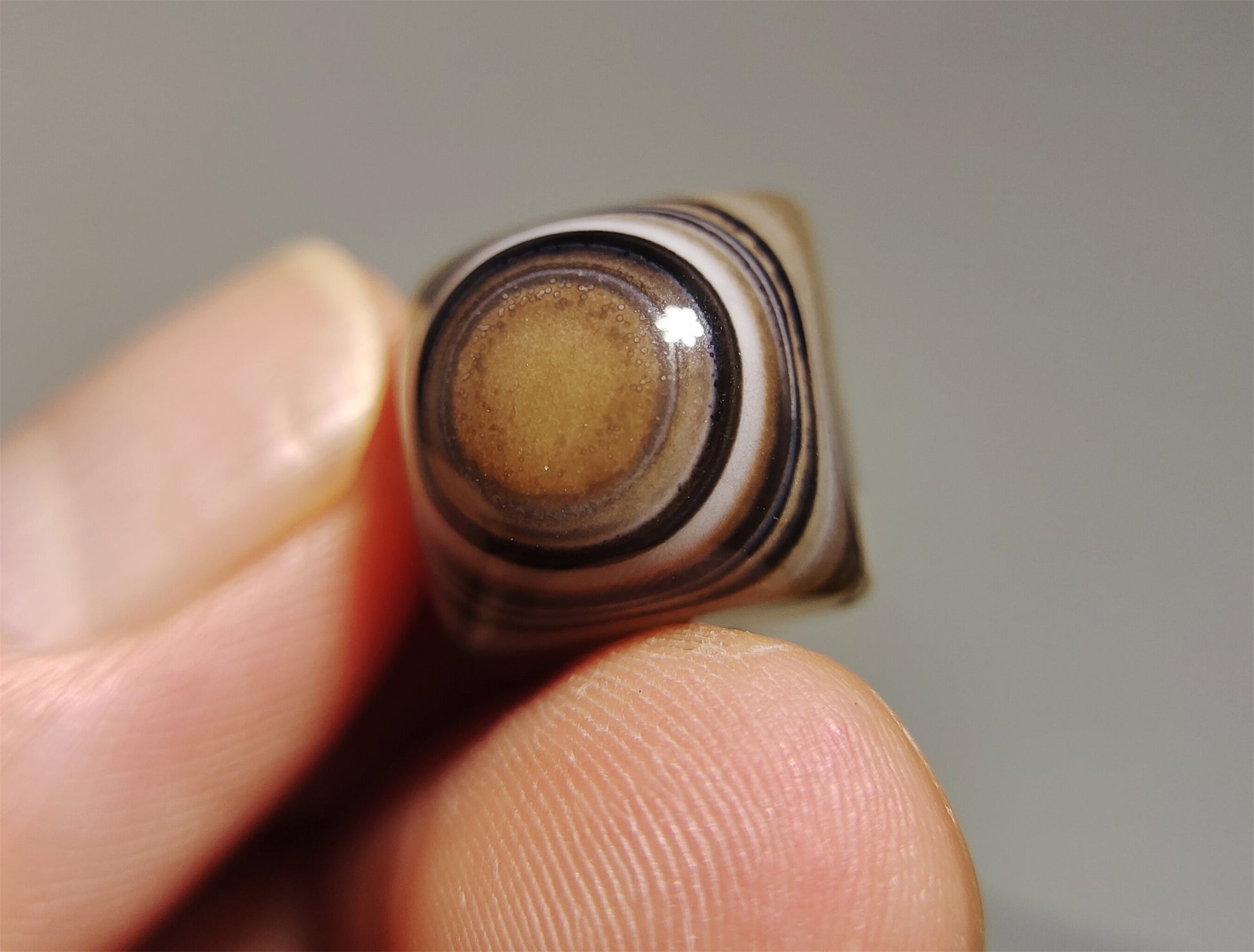 tibetan ancient lukmik eye dzi bead agate