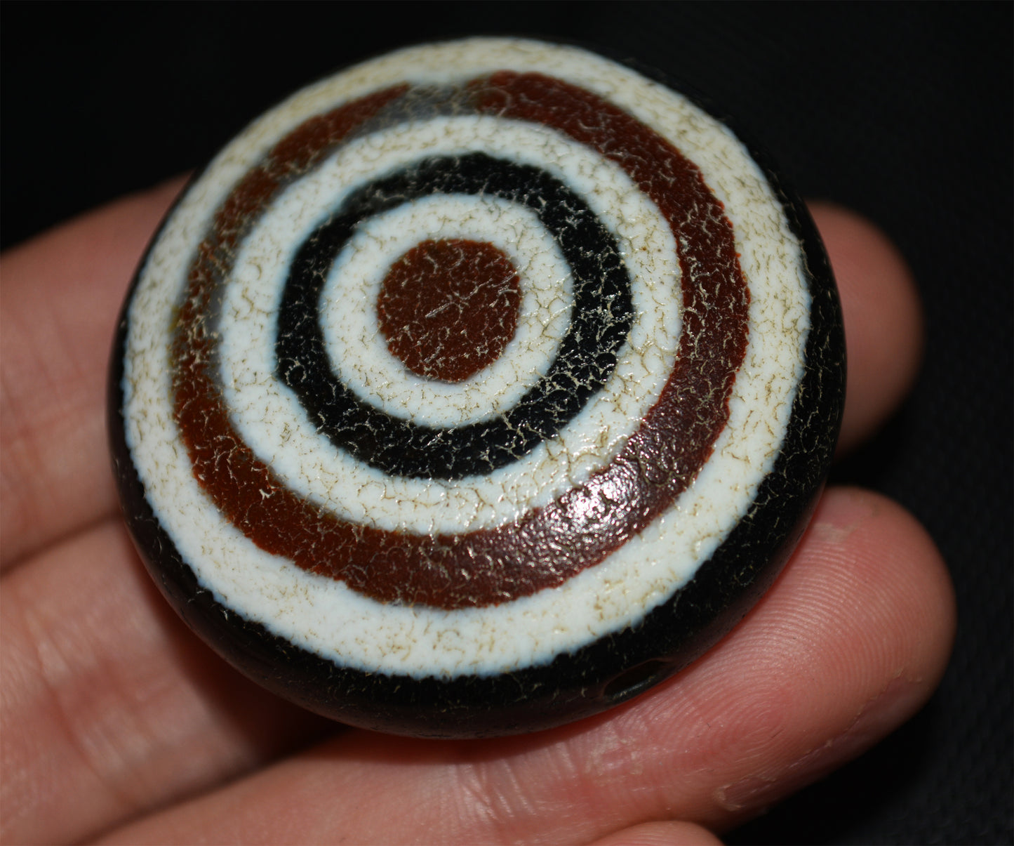 tibetan ancient lukmik eye dzi bead agate amulet real genuine goat horse