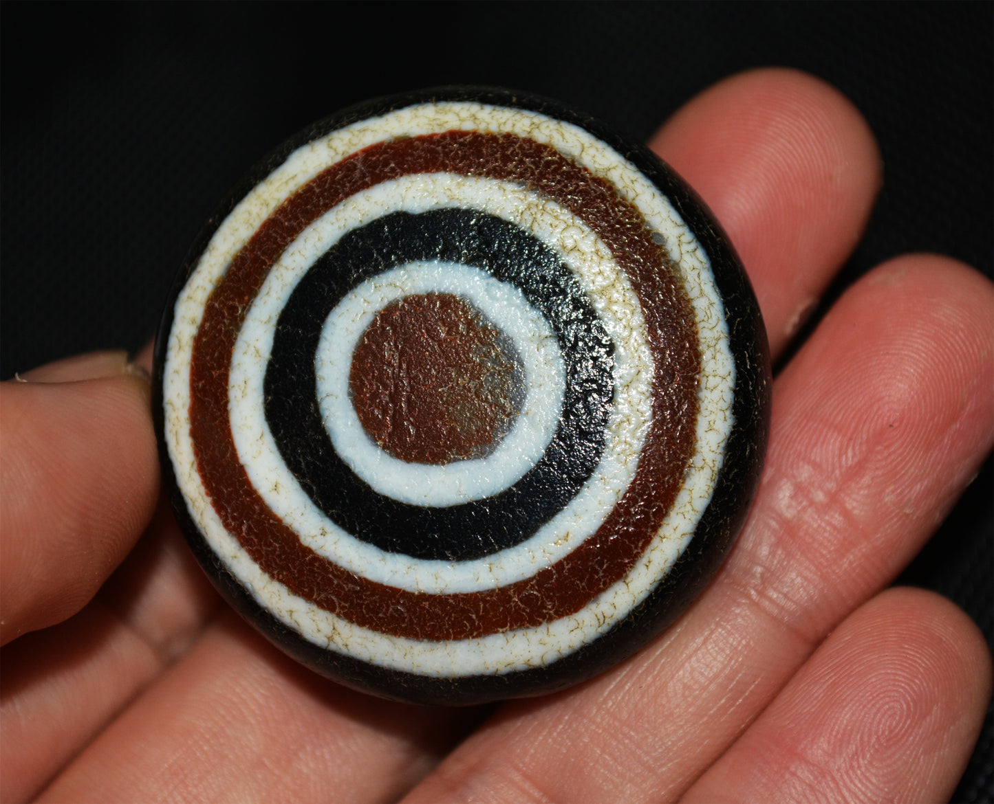 tibetan ancient lukmik eye dzi bead agate amulet real genuine goat horse