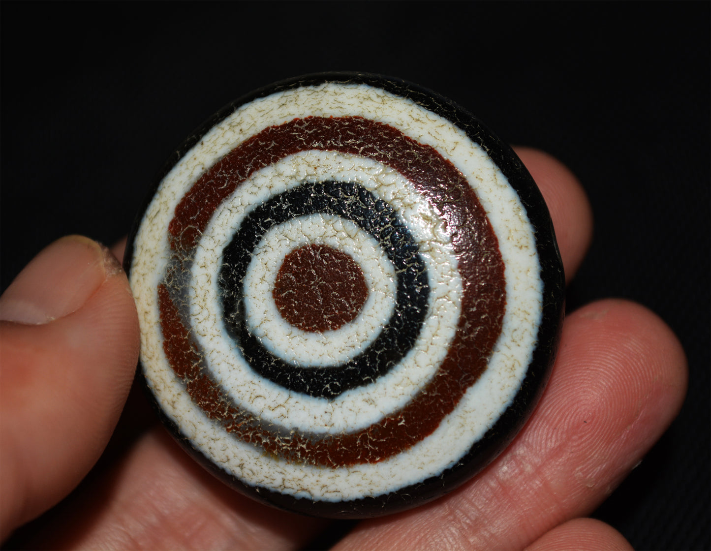 tibetan ancient lukmik eye dzi bead agate amulet real genuine goat horse