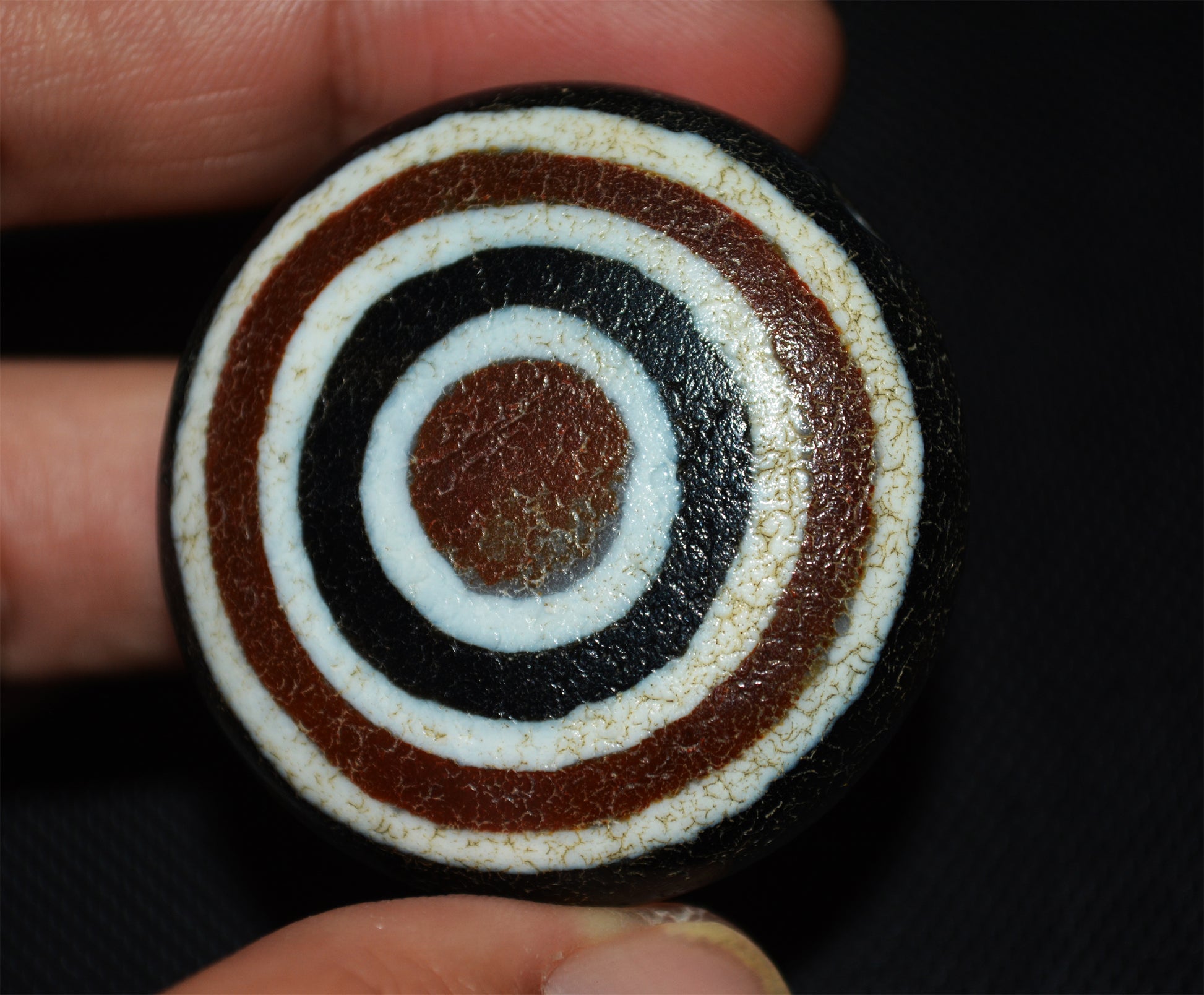 tibetan ancient lukmik eye dzi bead agate amulet real genuine goat horse