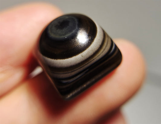 Tibetan Lukmik Dzi Bead Amulet Goat Horse Eye