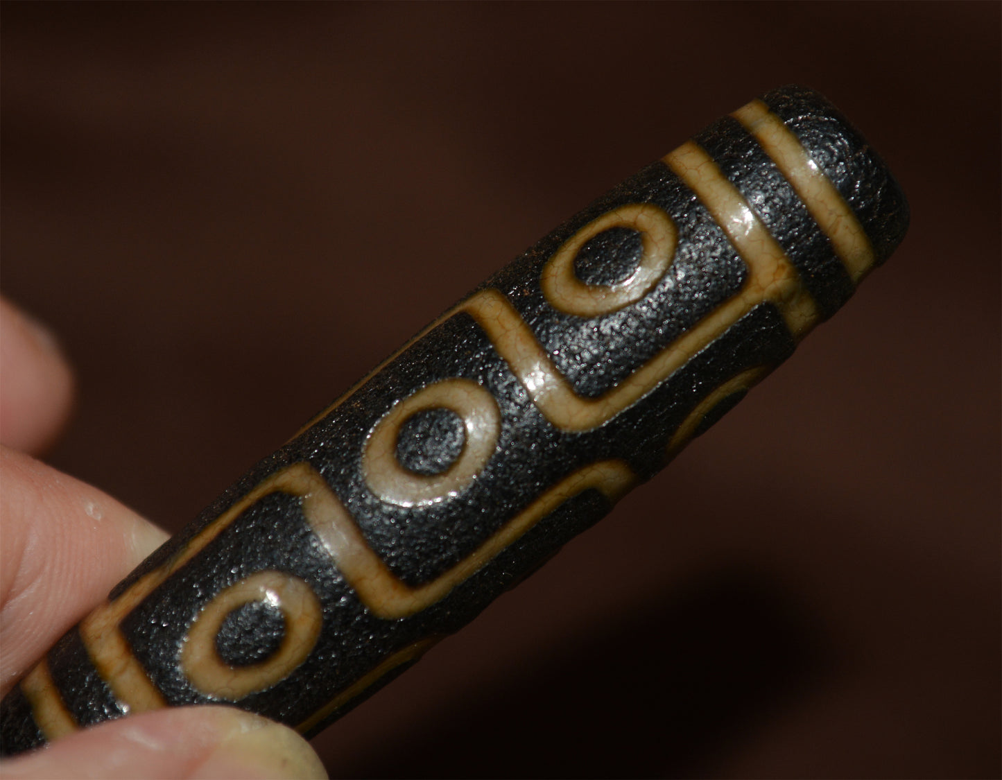 Old Ancient Nine Eyes Dzi Bead Pendant Real Tibetan