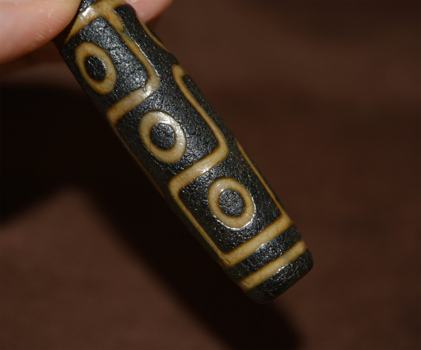 Old Ancient Nine Eyes Dzi Bead Pendant Real Tibetan