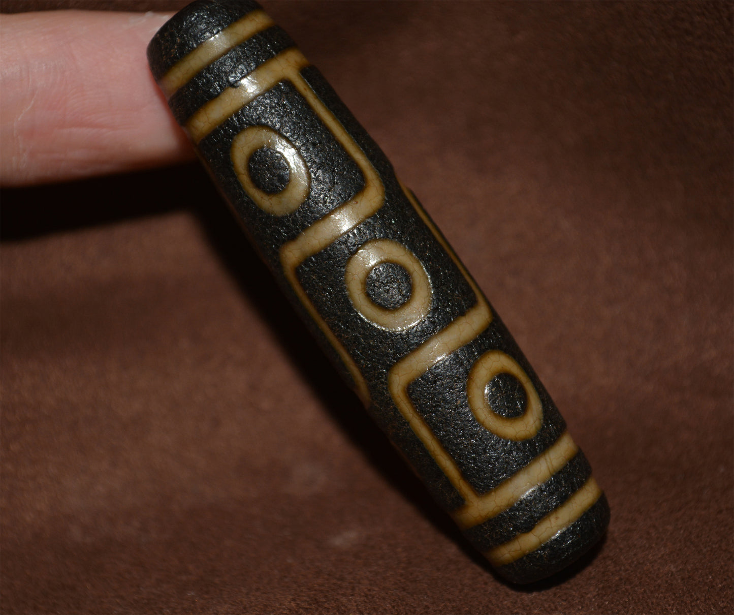 Old Ancient Nine Eyes Dzi Bead Pendant Real Tibetan