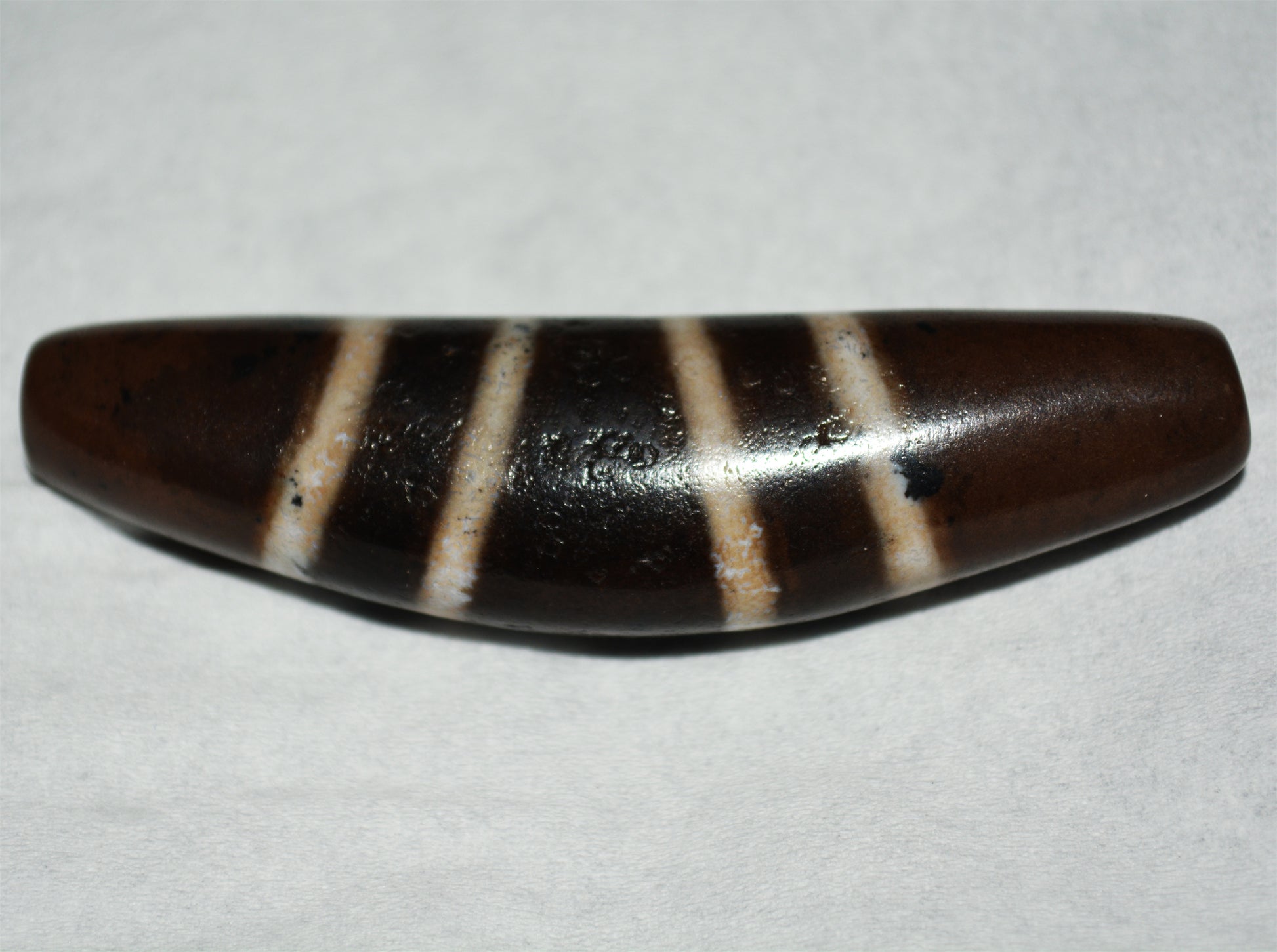 Ancient Real Tibetan Seven Striped Dzi Bead Four Eyes Amulet Genuine Old Himalaya Agate Pure Gzi