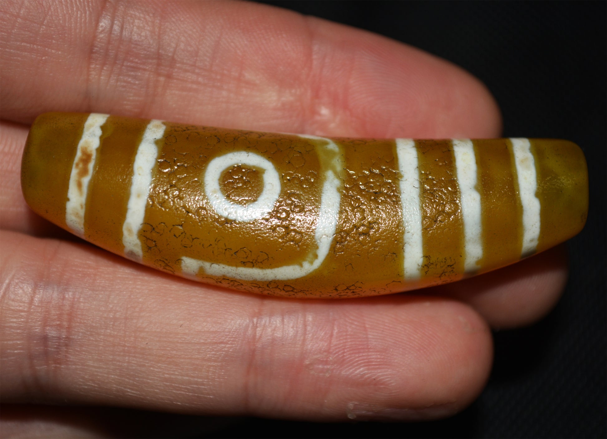 Ancient Old Tibetan Two Eyes Dzi Bead Amulet Himalaya Real Agate Gzi Tibet Talisman Pendant